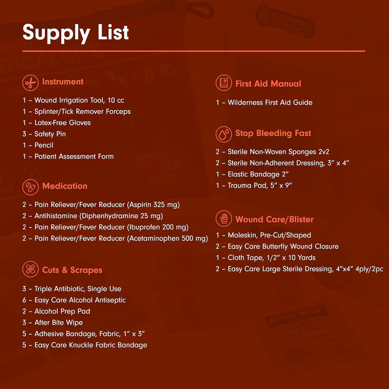 Kit de Primeros Auxilios Adventure Medical Kits Sportsman 100 - 2 Personas 4 Días