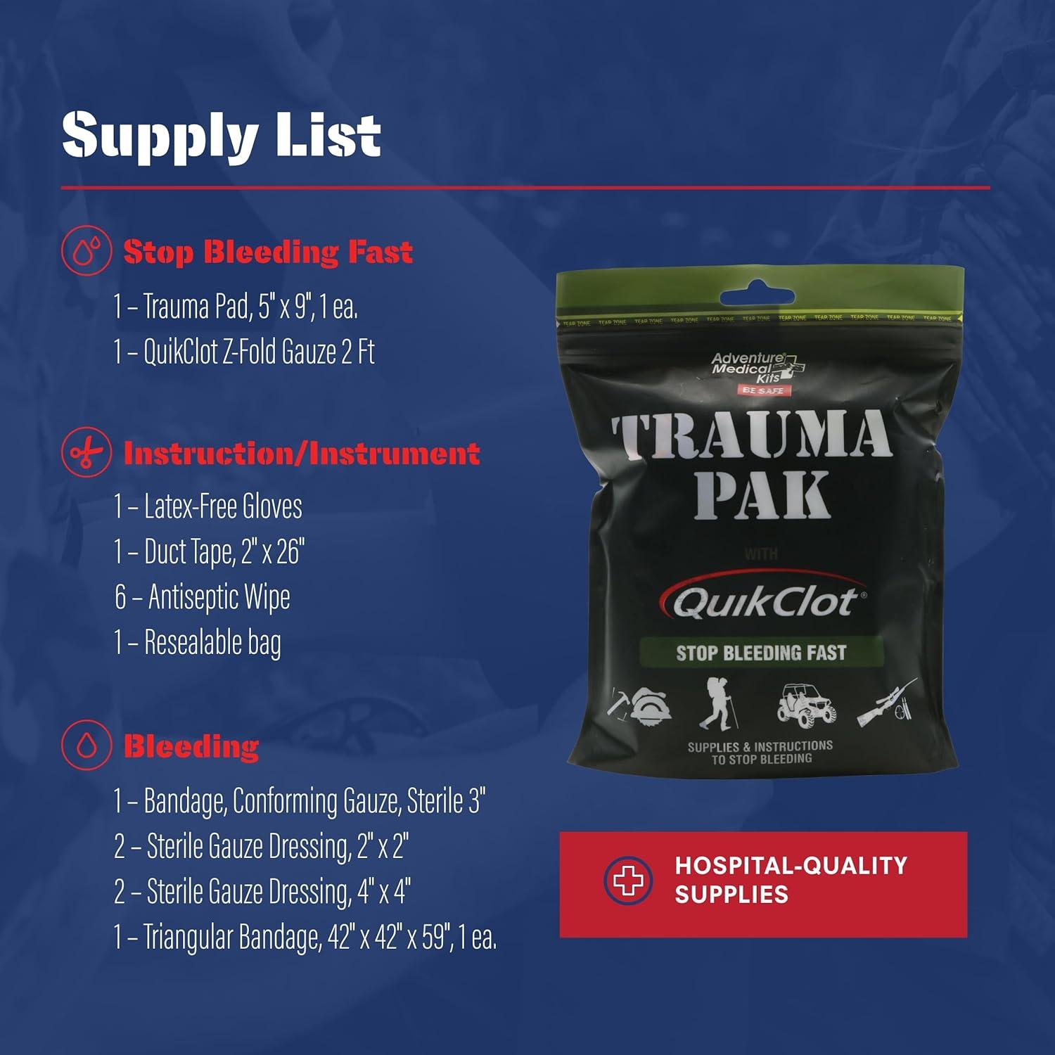 Kit de Primeros Auxilios Adventure Medical Trauma Pak QuikClot