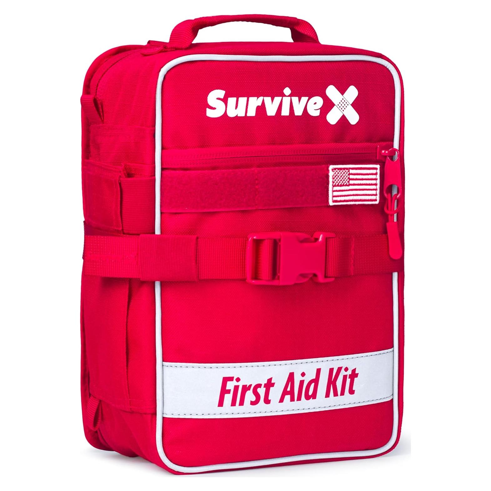 Kit de Primeros Auxilios Grande SurviveX - 1.26 kg, 18.5x17x26.4 cm