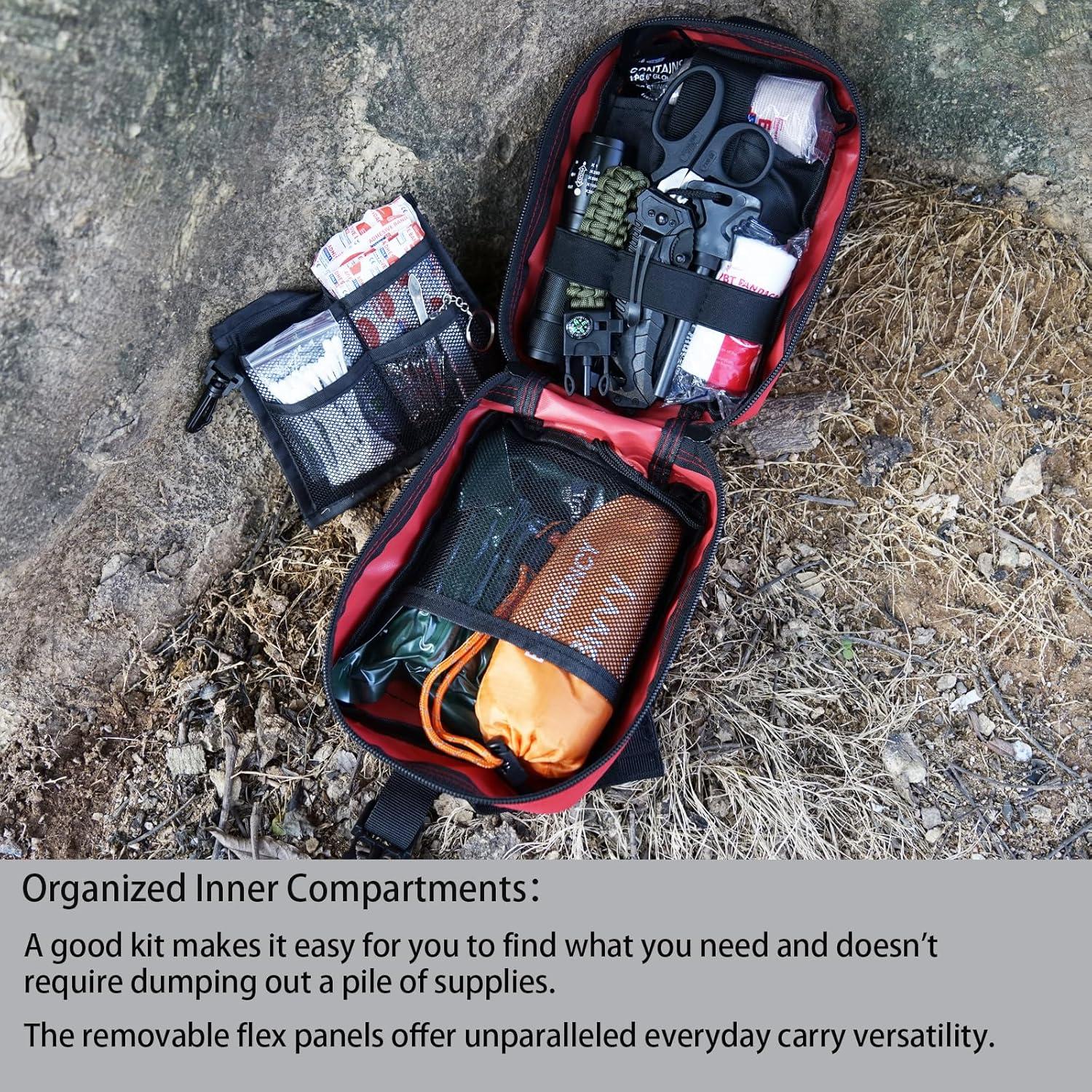 Kit de Primeros Auxilios Homestock Molle Rojo 20x12x15 cm