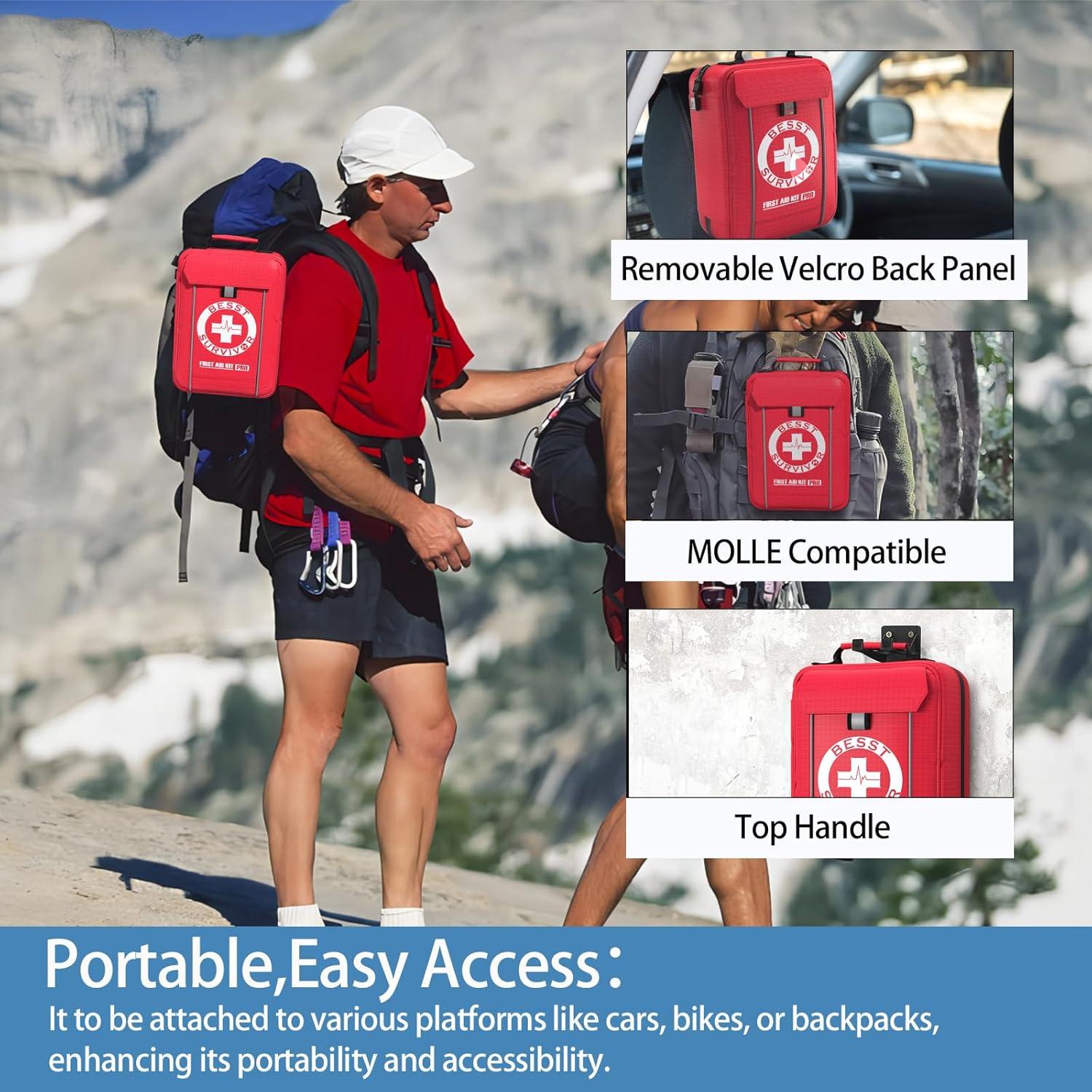 Kit de Primeros Auxilios Besst Survivor - 265 Piezas para Emergencias