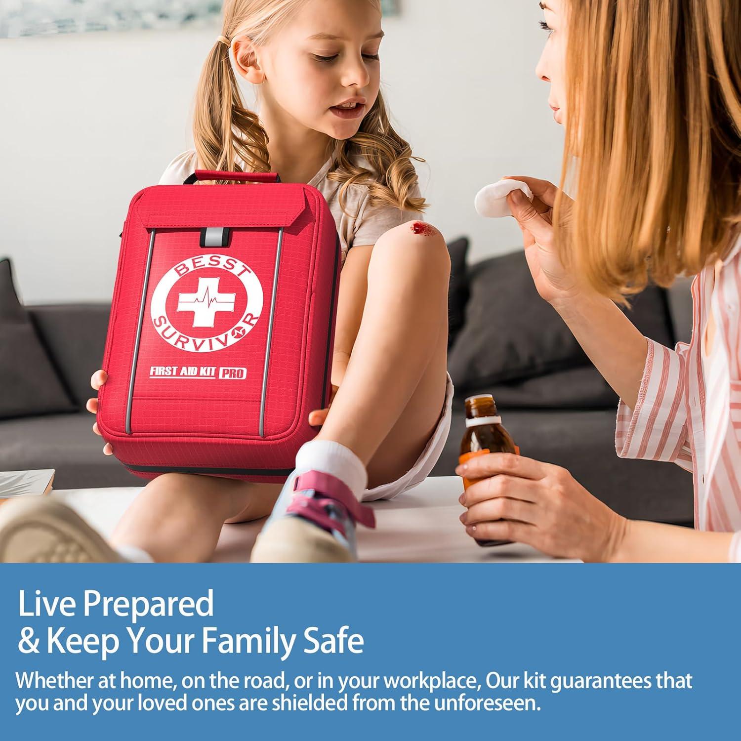 Kit de Primeros Auxilios Besst Survivor - 265 Piezas para Emergencias