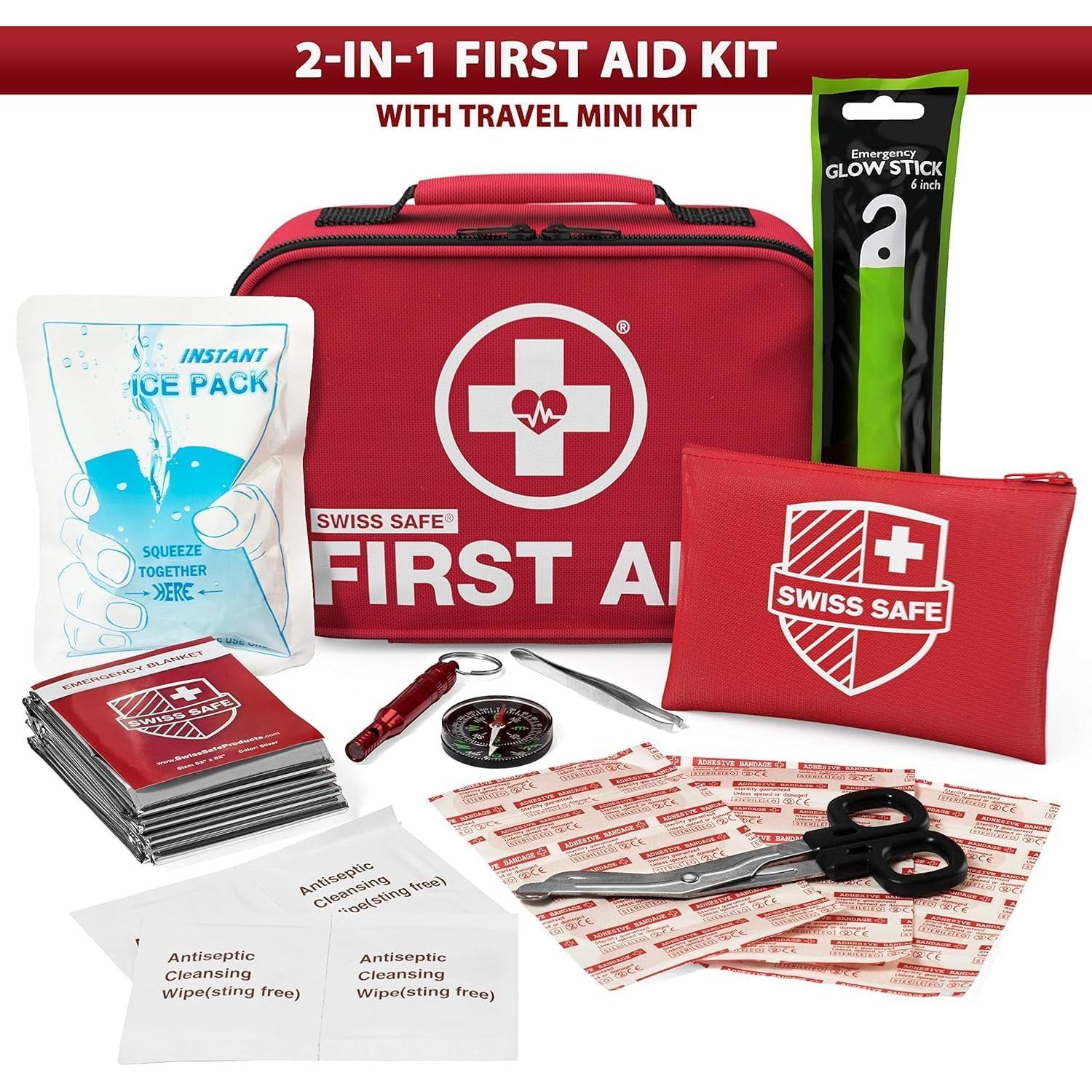 Kit de Primeros Auxilios Swiss Safe 152 Piezas para Emergencias