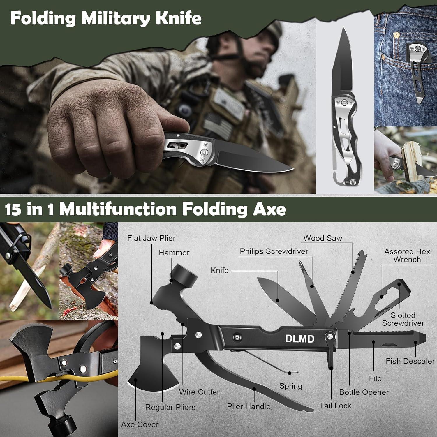 Kit de Supervivencia 320 PCS Dlmd con Primeros Auxilios y Bolsa Molle