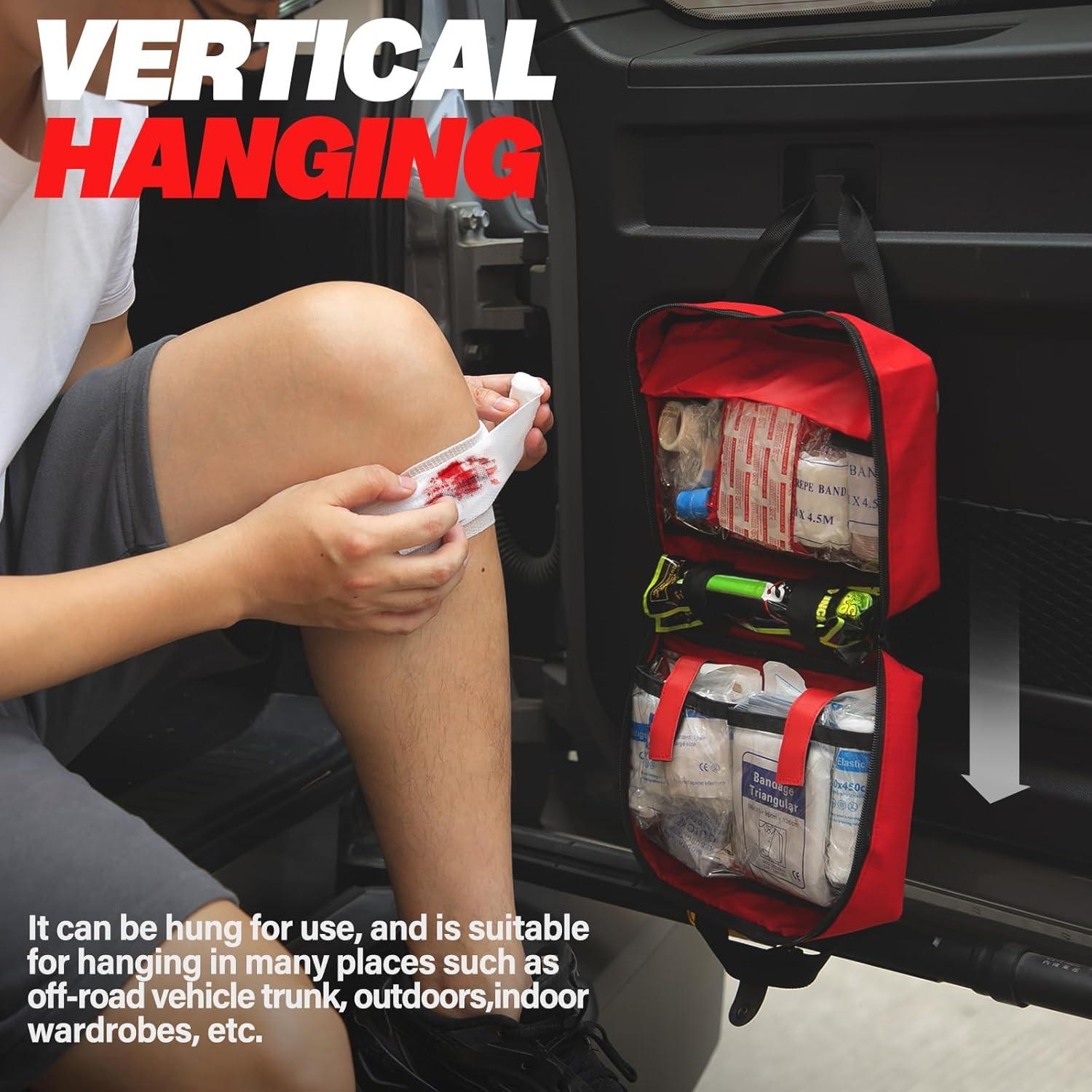 Kit de Primeros Auxilios Kitgo 218 Piezas Compacto Rojo