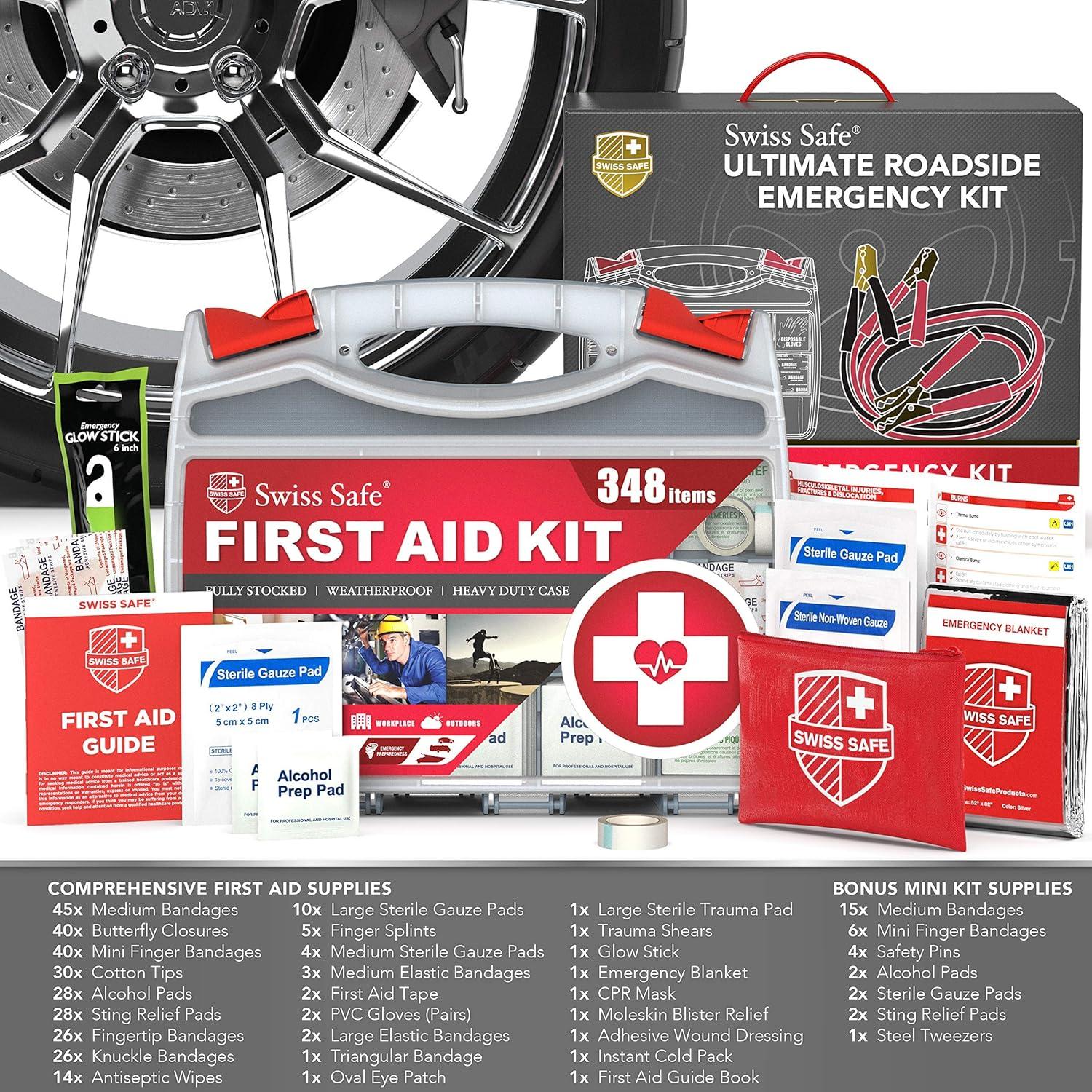 Kit de Emergencia para Automóviles Swiss Safe 378 Piezas