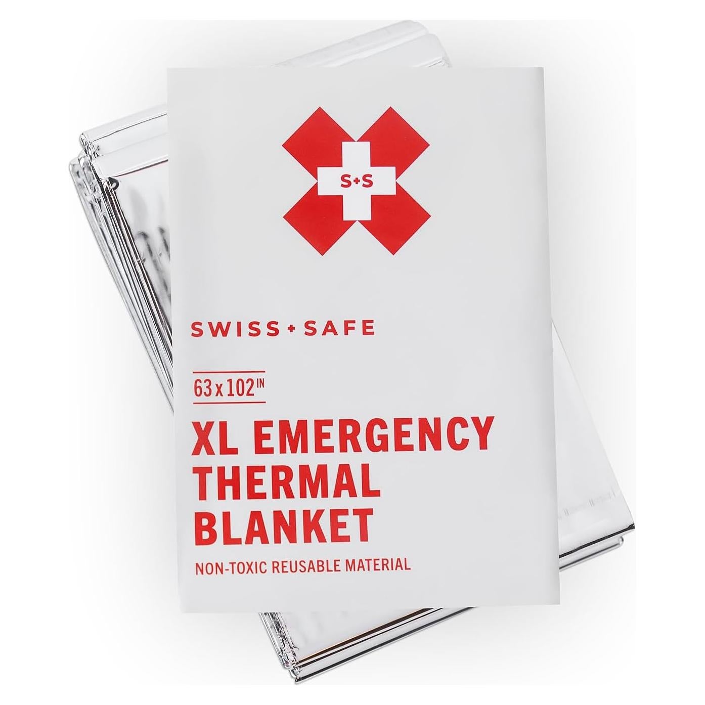 Mantas Térmicas de Emergencia XL Swiss Safe - Paquete de 25