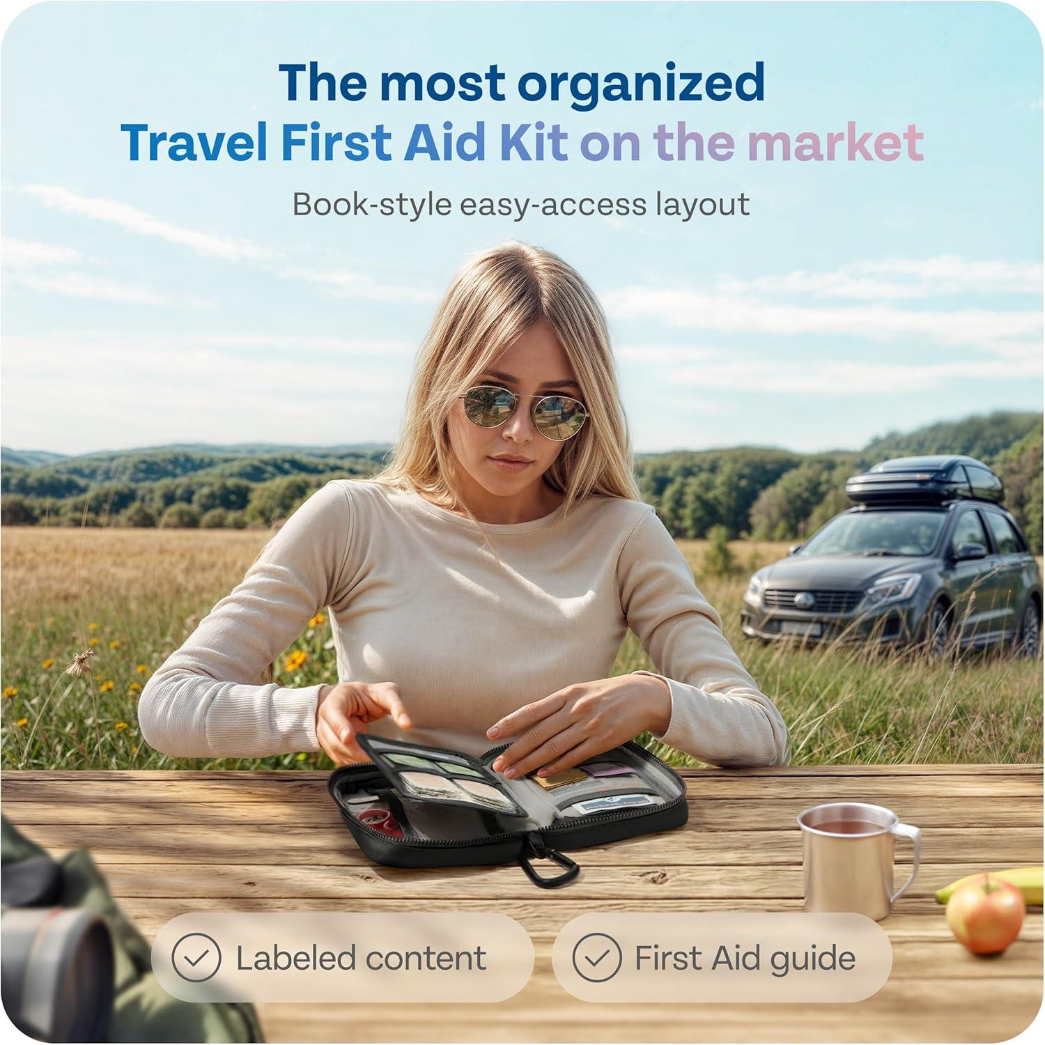 Kit de Primeros Auxilios KeepGoing para Coche y Viajes - 290g