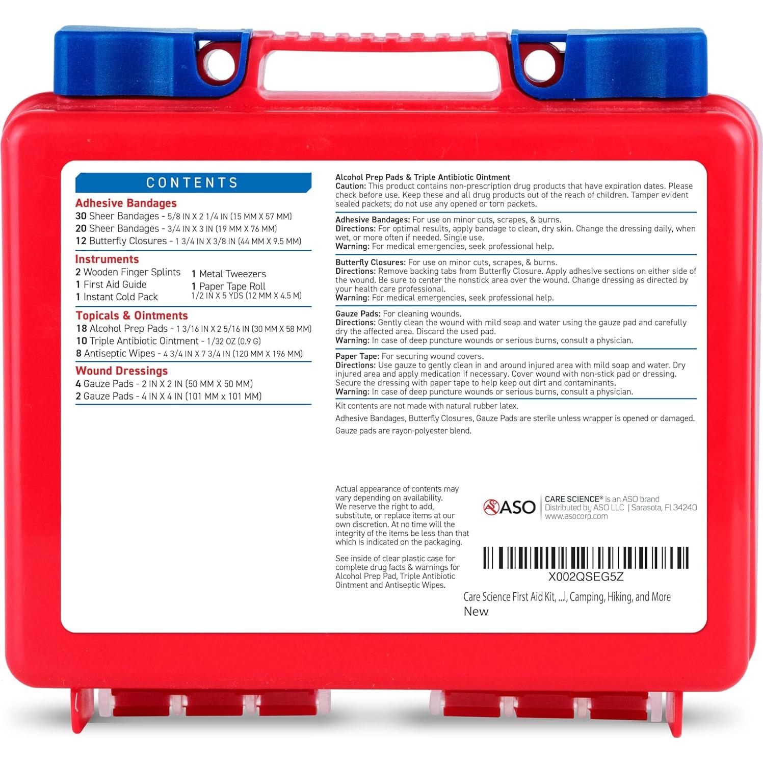 Kit de Primeros Auxilios Care Science 110 Piezas Profesional