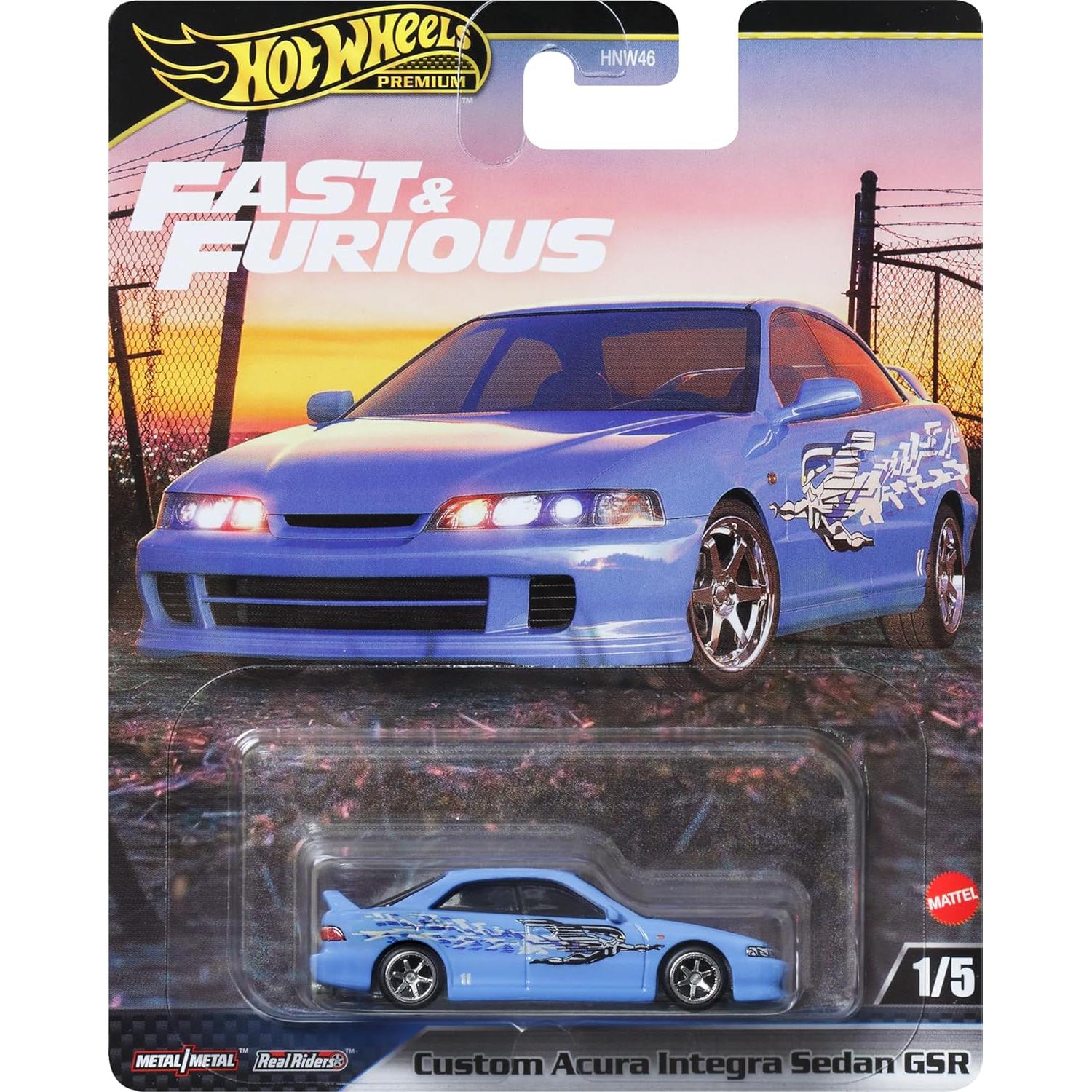 Coche Hot Wheels Rápido y Furioso 1:64 Metal para Colección