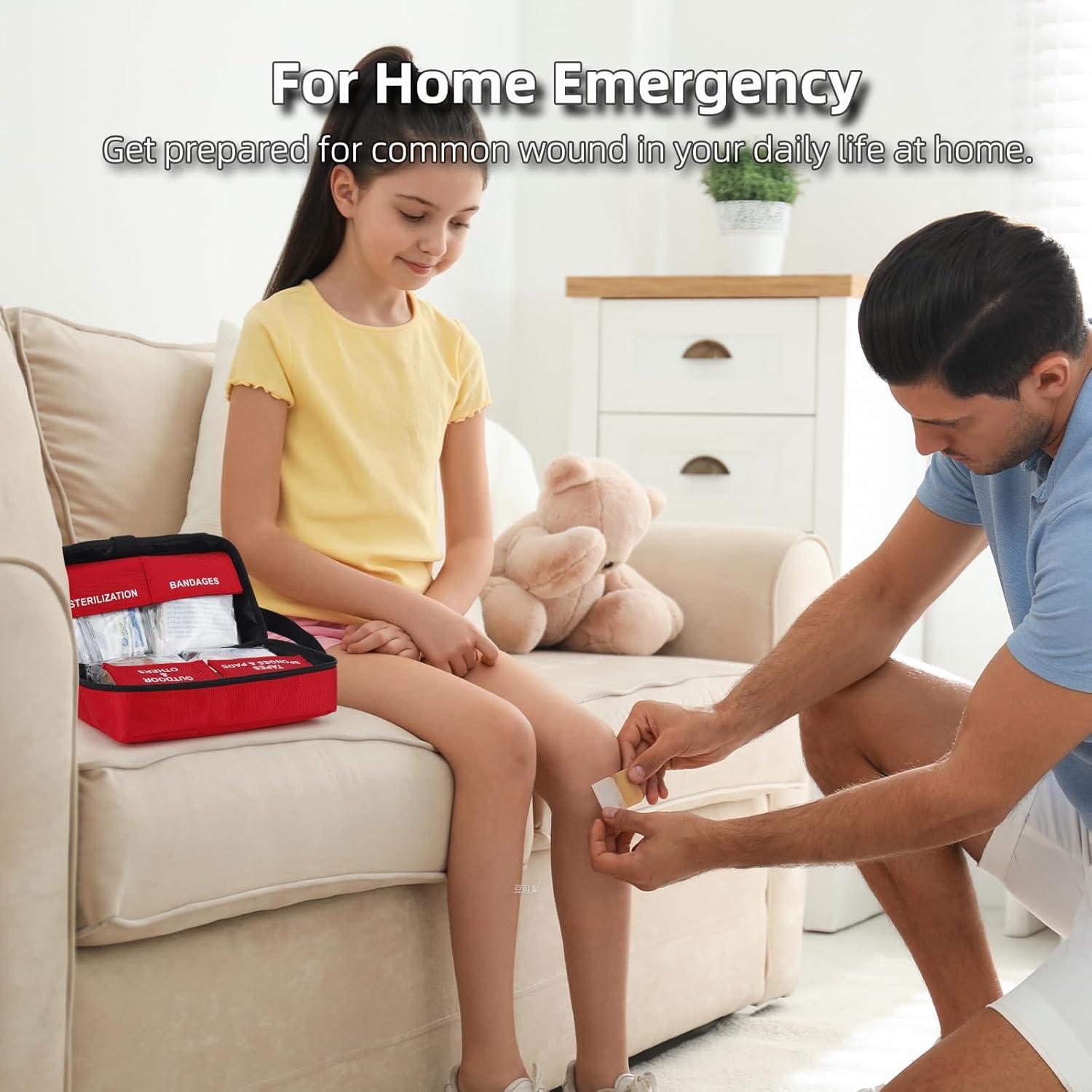 Kit de Primeros Auxilios 330 Piezas TLIEAO Compacto Impermeable