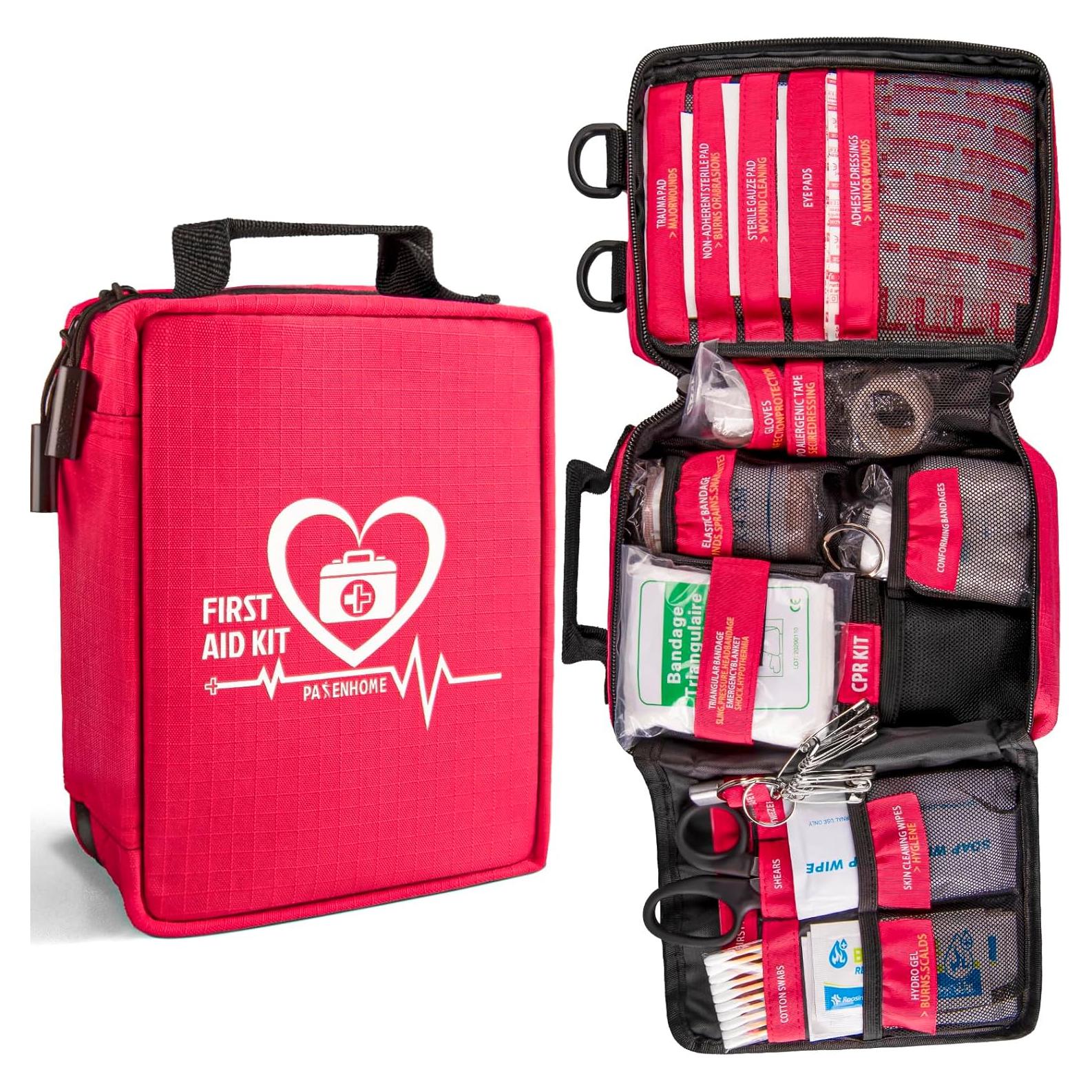 Kit de Primeros Auxilios Pasenhome Rojo 20.1x15x9.1 cm