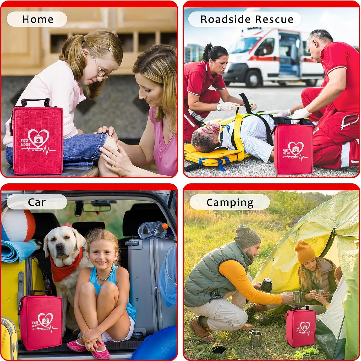 Kit de Primeros Auxilios Pasenhome Rojo 20.1x15x9.1 cm