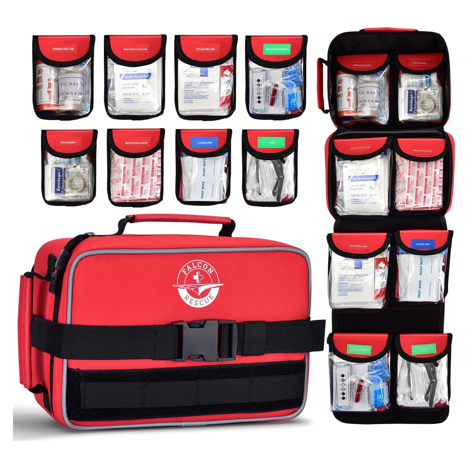 Kit de Primeros Auxilios FALCON RESCUE 418 Piezas para Emergencias