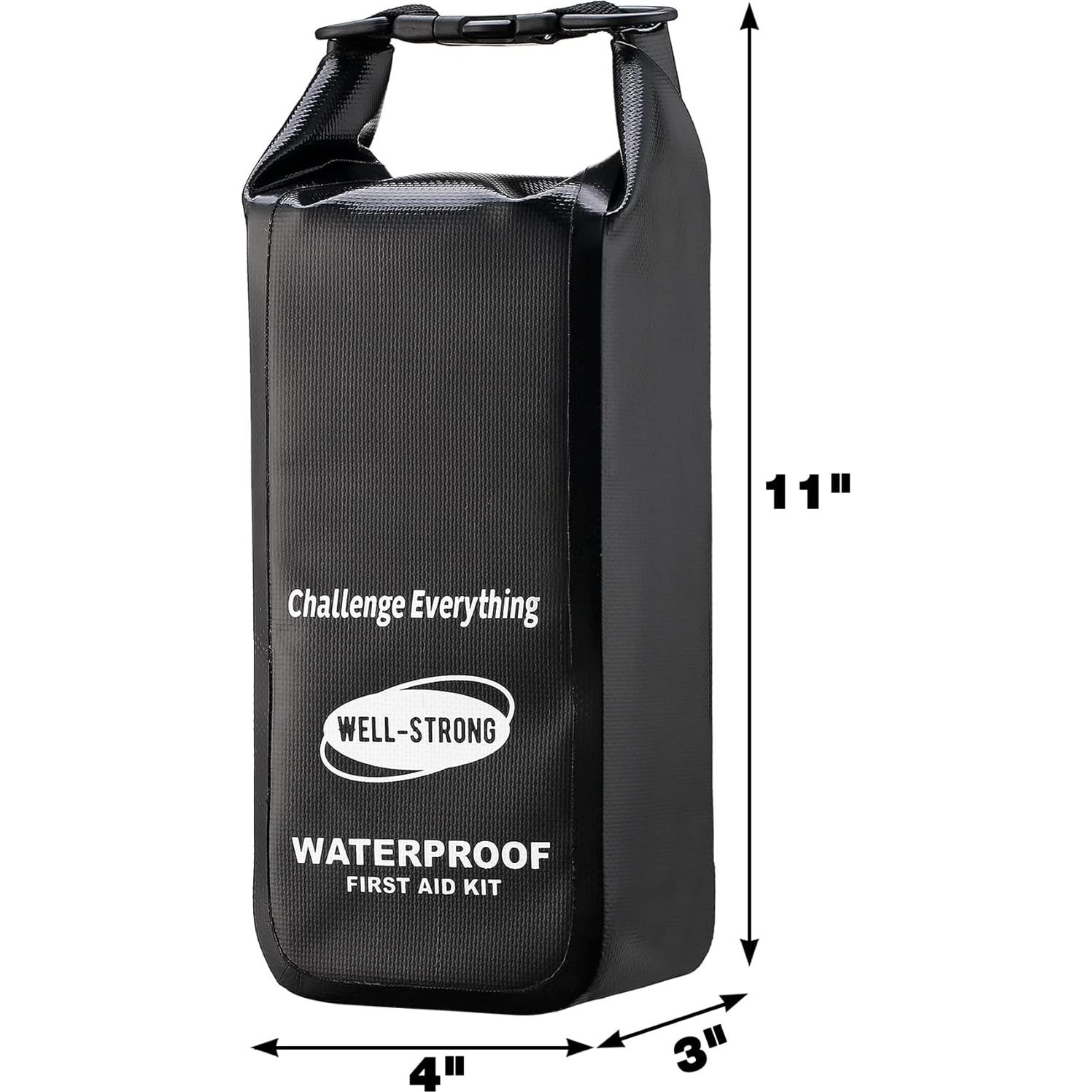 Kit de Primeros Auxilios Impermeable WELL-STRONG 26cm Negro