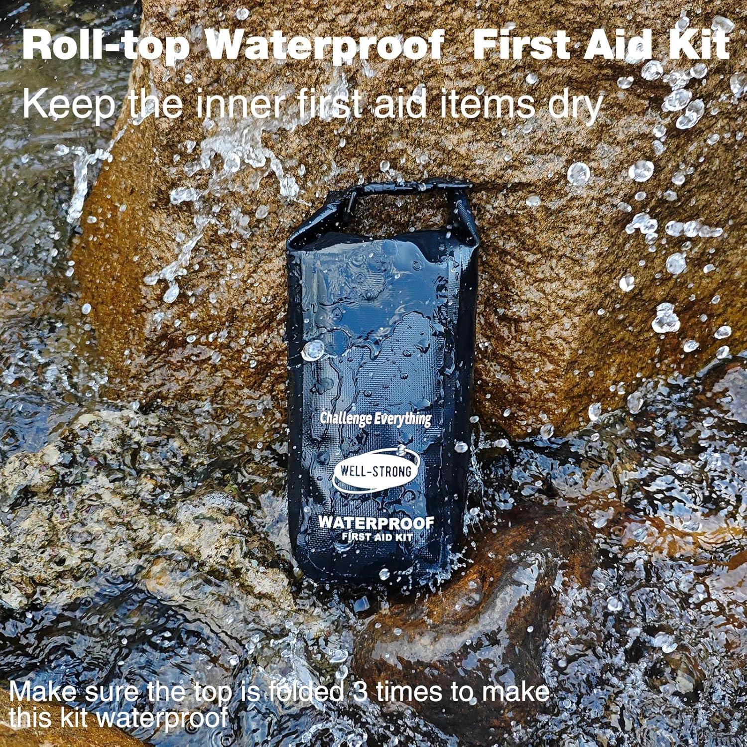 Kit de Primeros Auxilios Impermeable WELL-STRONG 26cm Negro