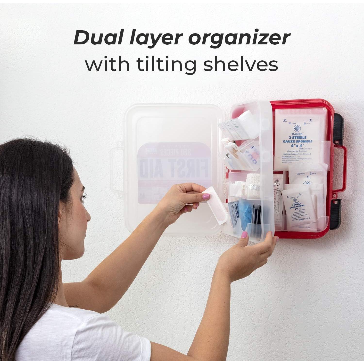 Kit de Primeros Auxilios M2 BASICS 350 Piezas - Hogar, Coche, Oficina