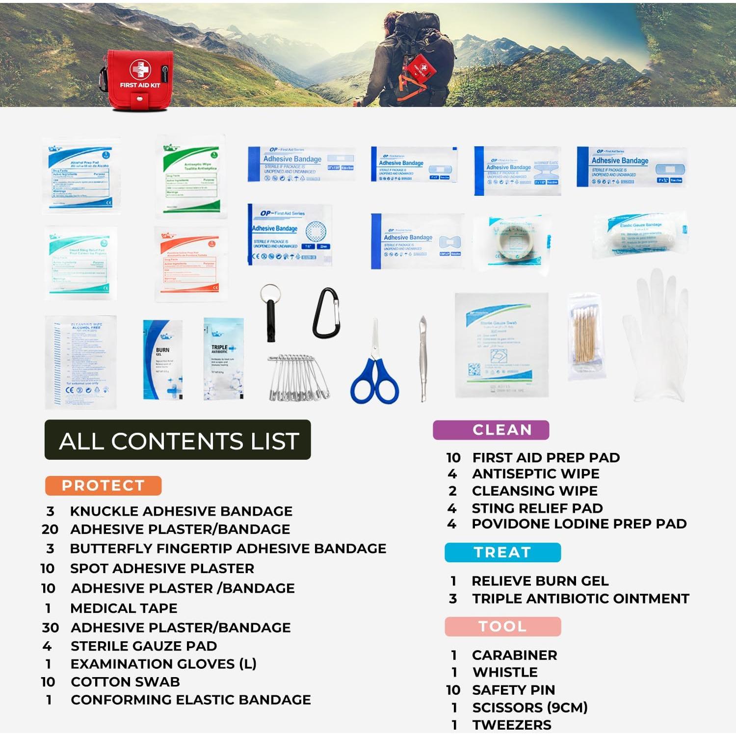 Kit de Primeros Auxilios Compacto Benelinemed 137 Piezas Rojo