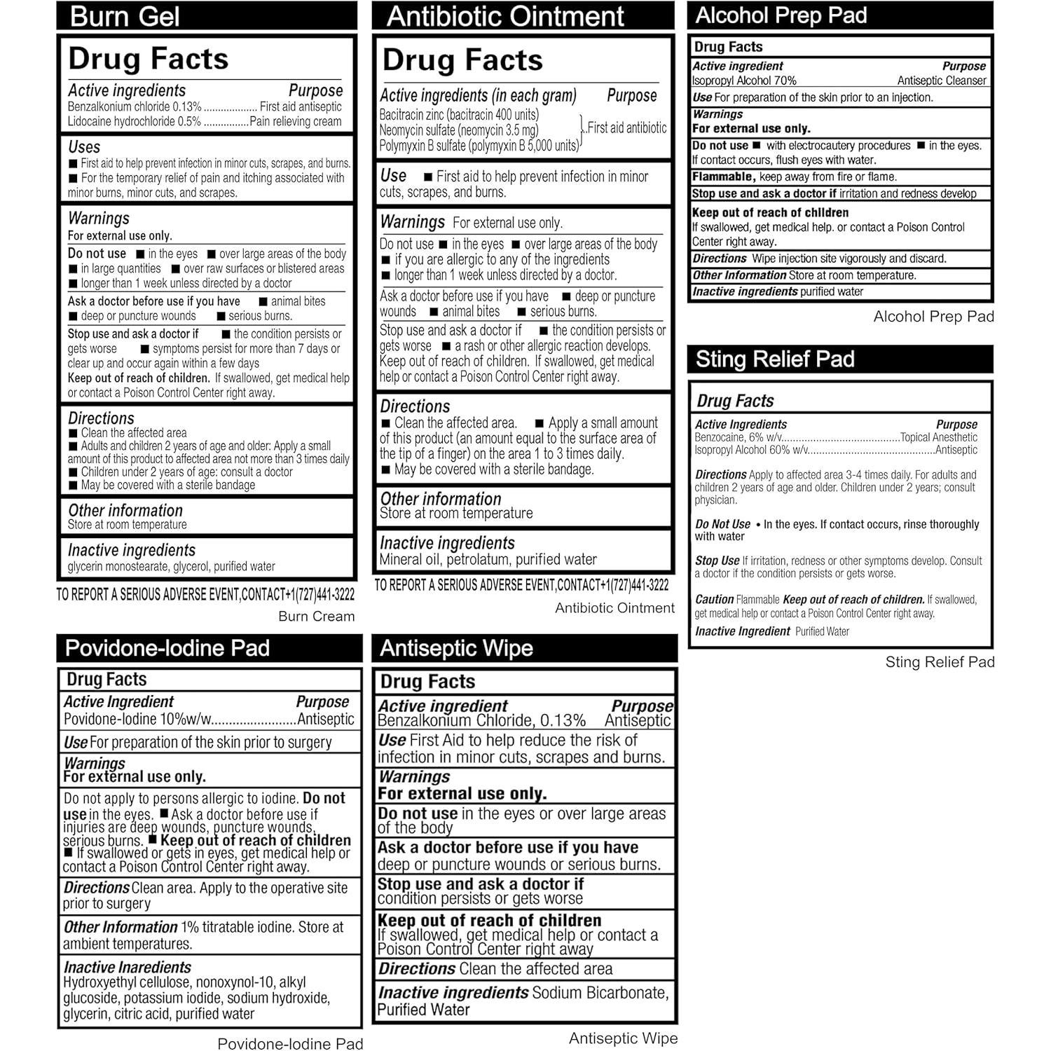 Kit de Primeros Auxilios General Medi 420 Piezas - Caja Dura