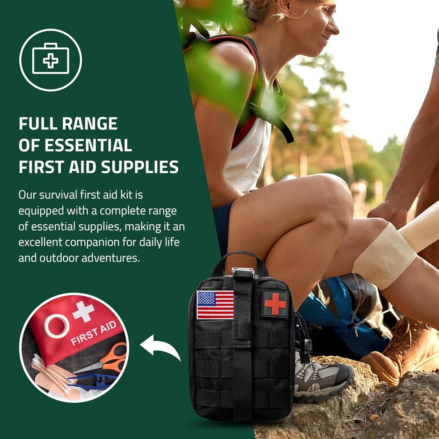 Kit de Supervivencia RKR OUTDOOR 210 Piezas para Camping