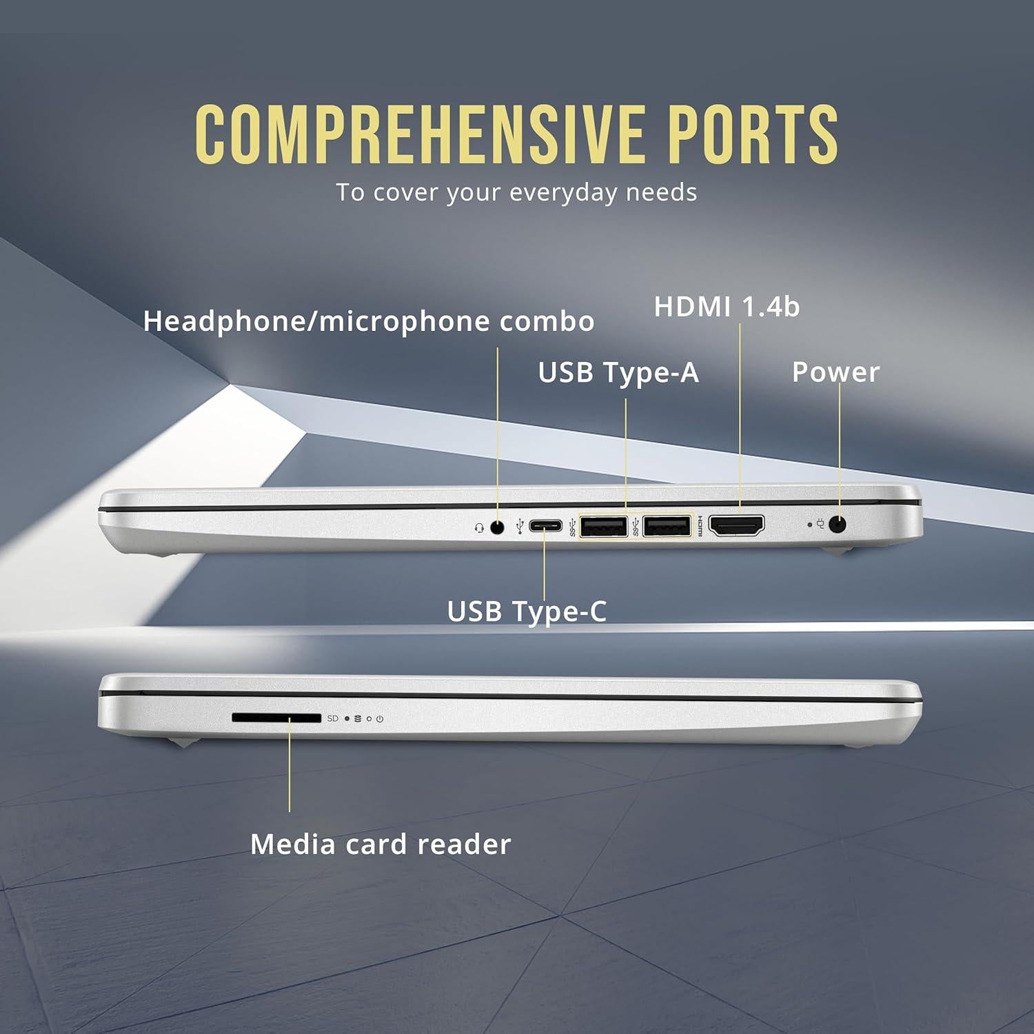 Laptop HP Stream 14" Celeron N4120 16GB 416GB Plata