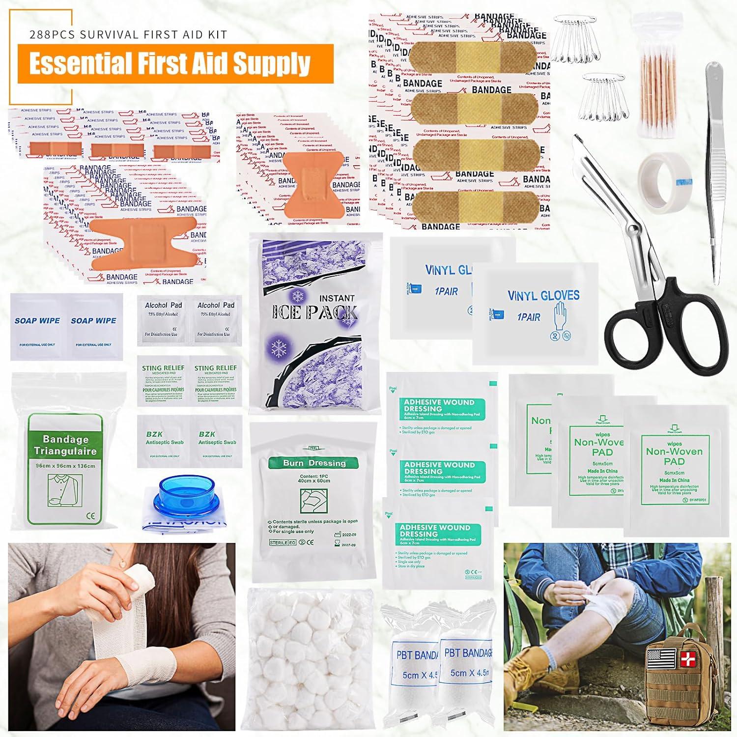 Kit de Primeros Auxilios y Supervivencia Dlmd 288 Piezas Caqui