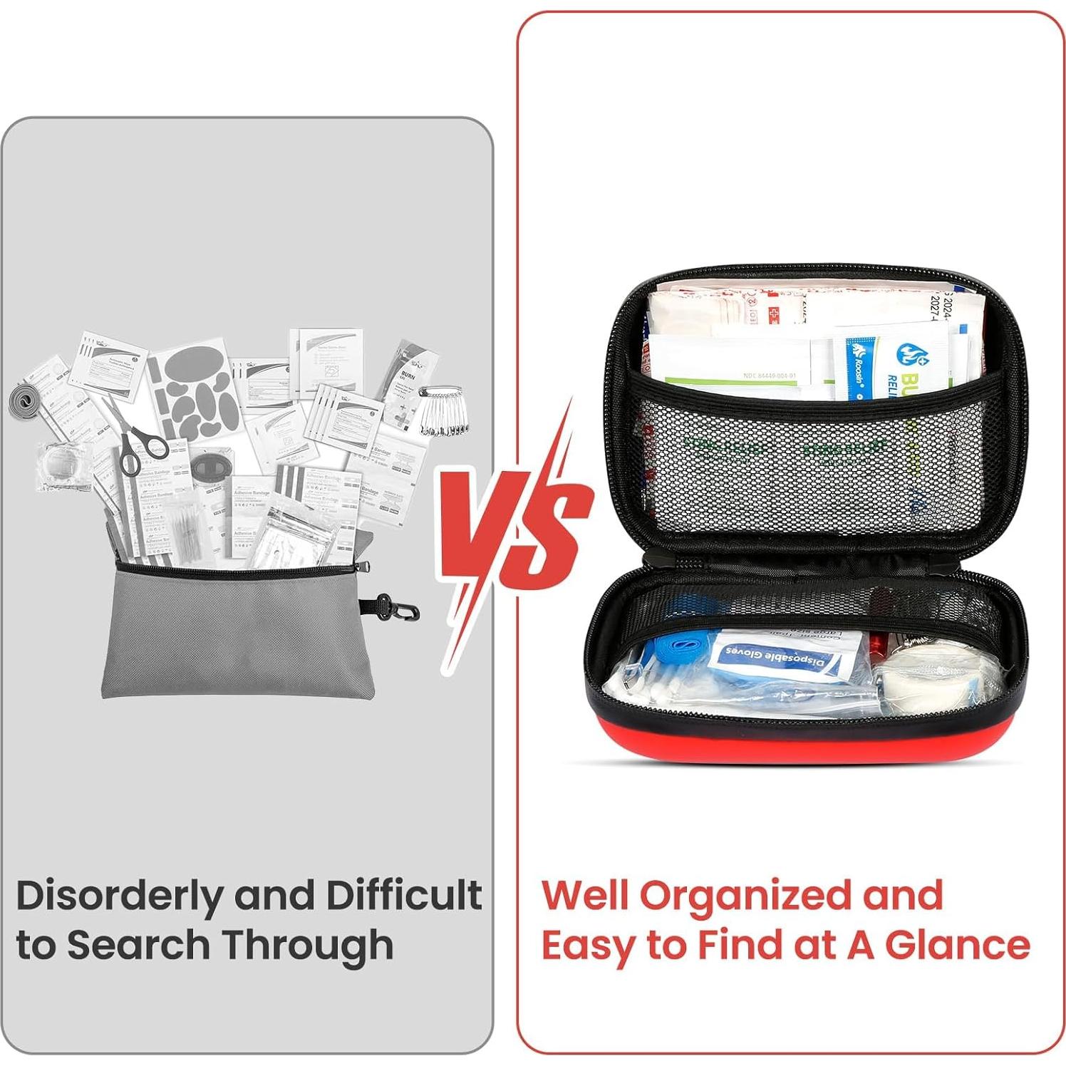 Kit de Primeros Auxilios L&L 120 Piezas Impermeable Rojo