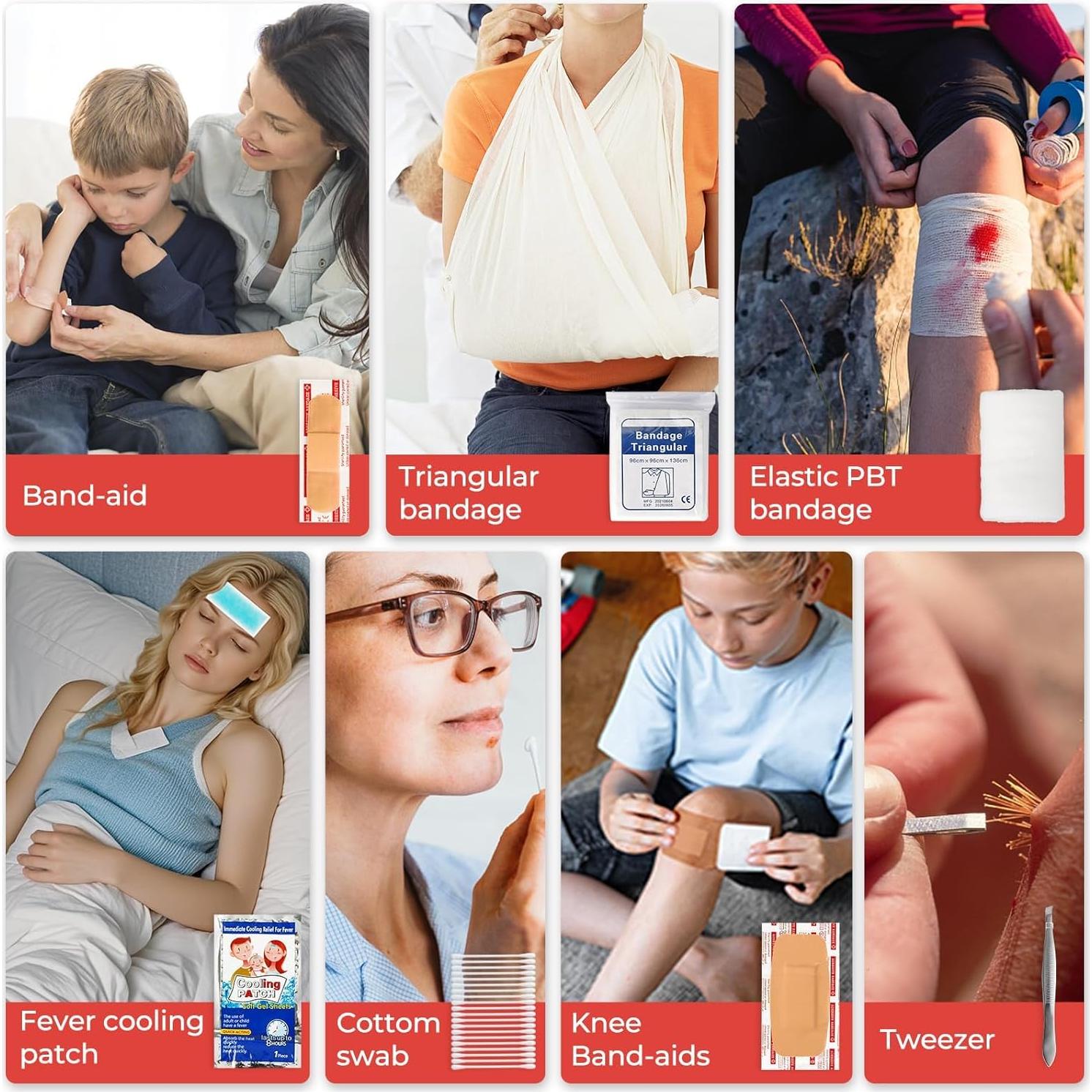 Kit de Primeros Auxilios L&L 120 Piezas Impermeable Rojo