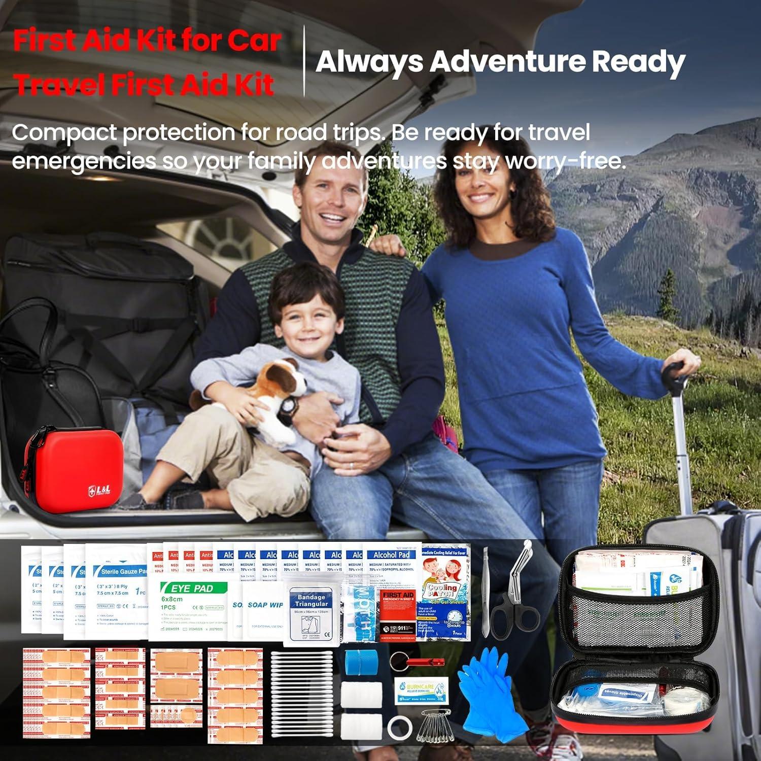 Kit de Primeros Auxilios L&L 120 Piezas Impermeable Rojo