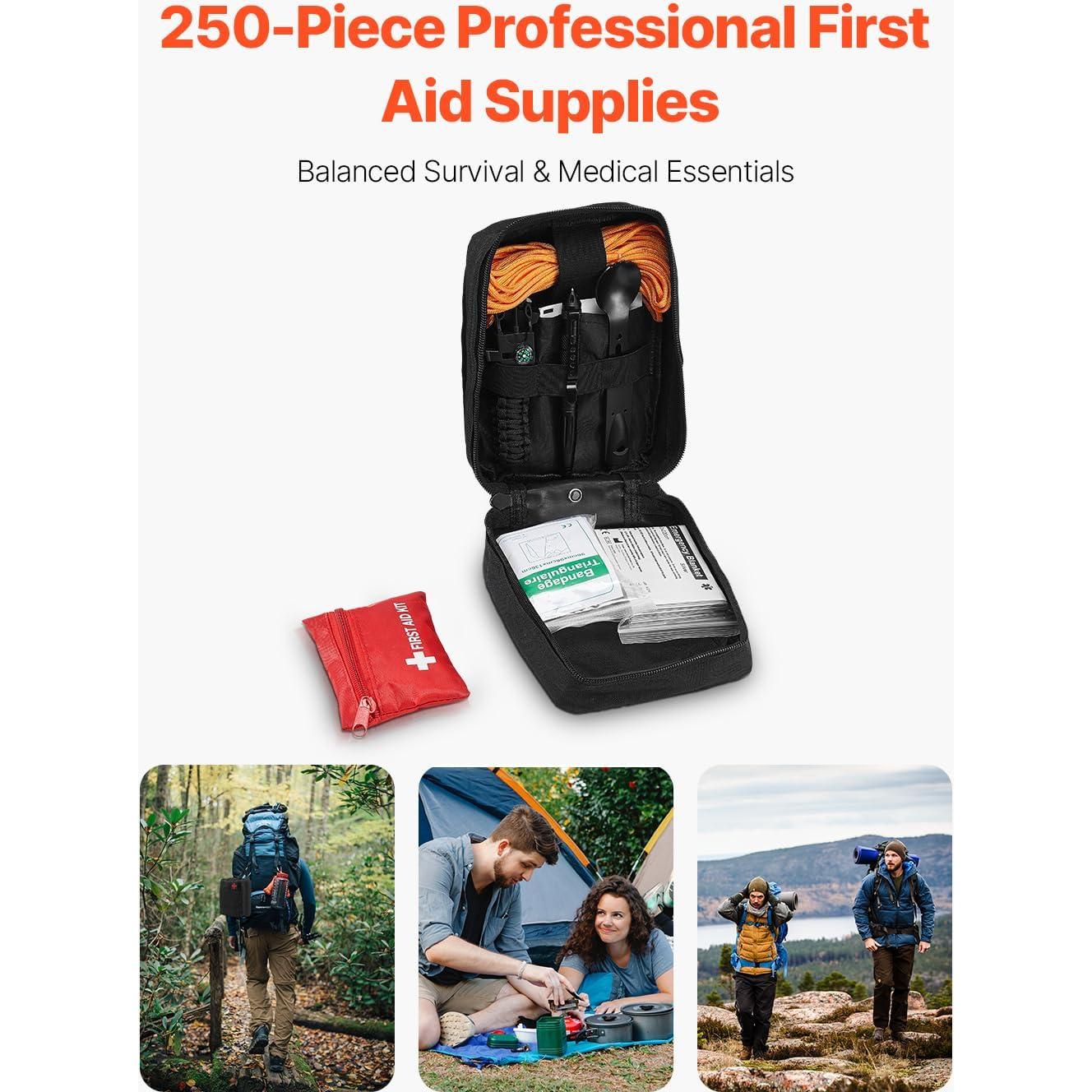 Kit de Primeros Auxilios VEVOR 250 Piezas Nylon 600D