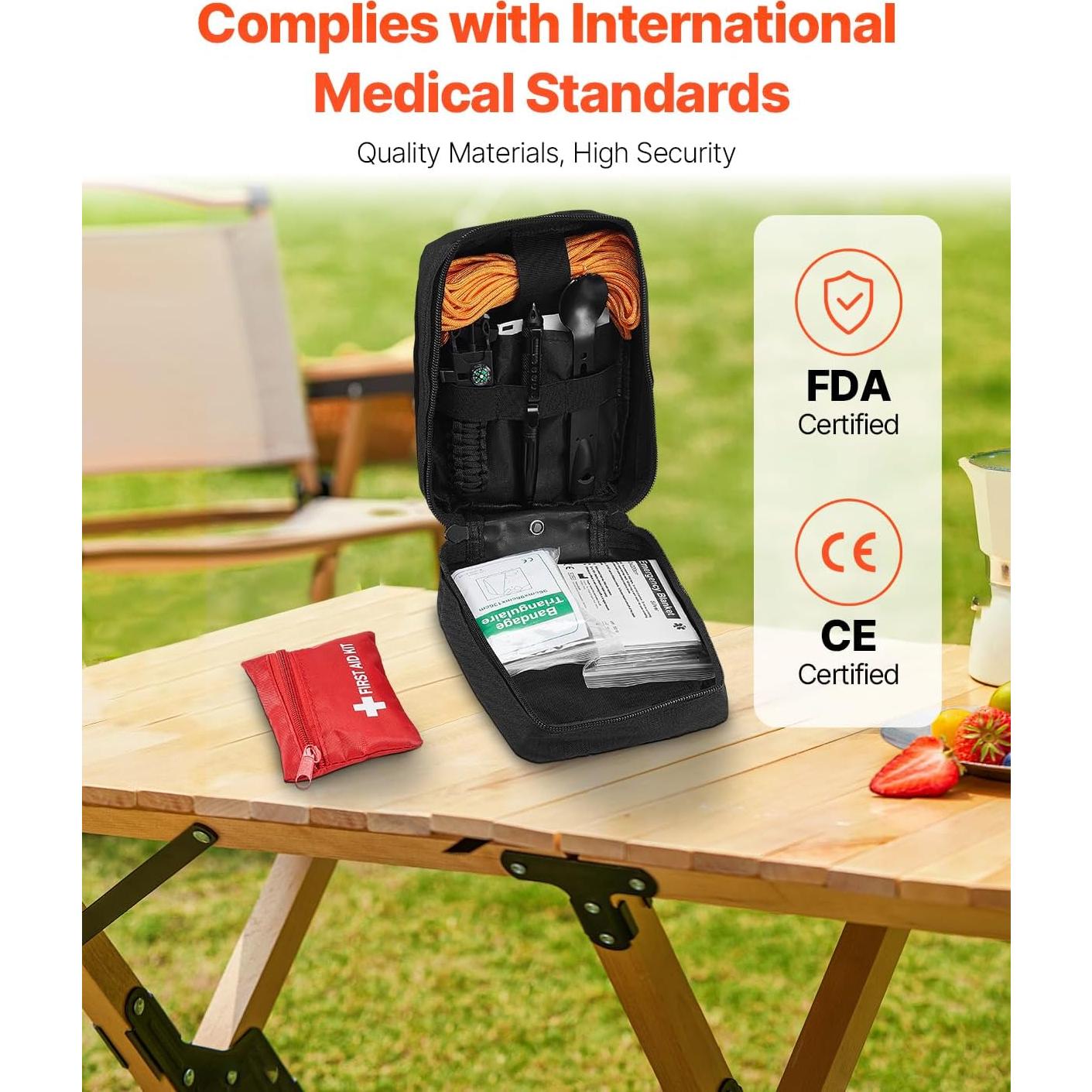 Kit de Primeros Auxilios VEVOR 250 Piezas Nylon 600D