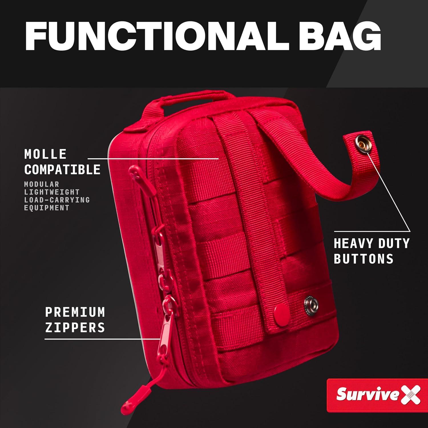 Kit de Primeros Auxilios Compacto SurviveX - 14x9.5x18.5cm