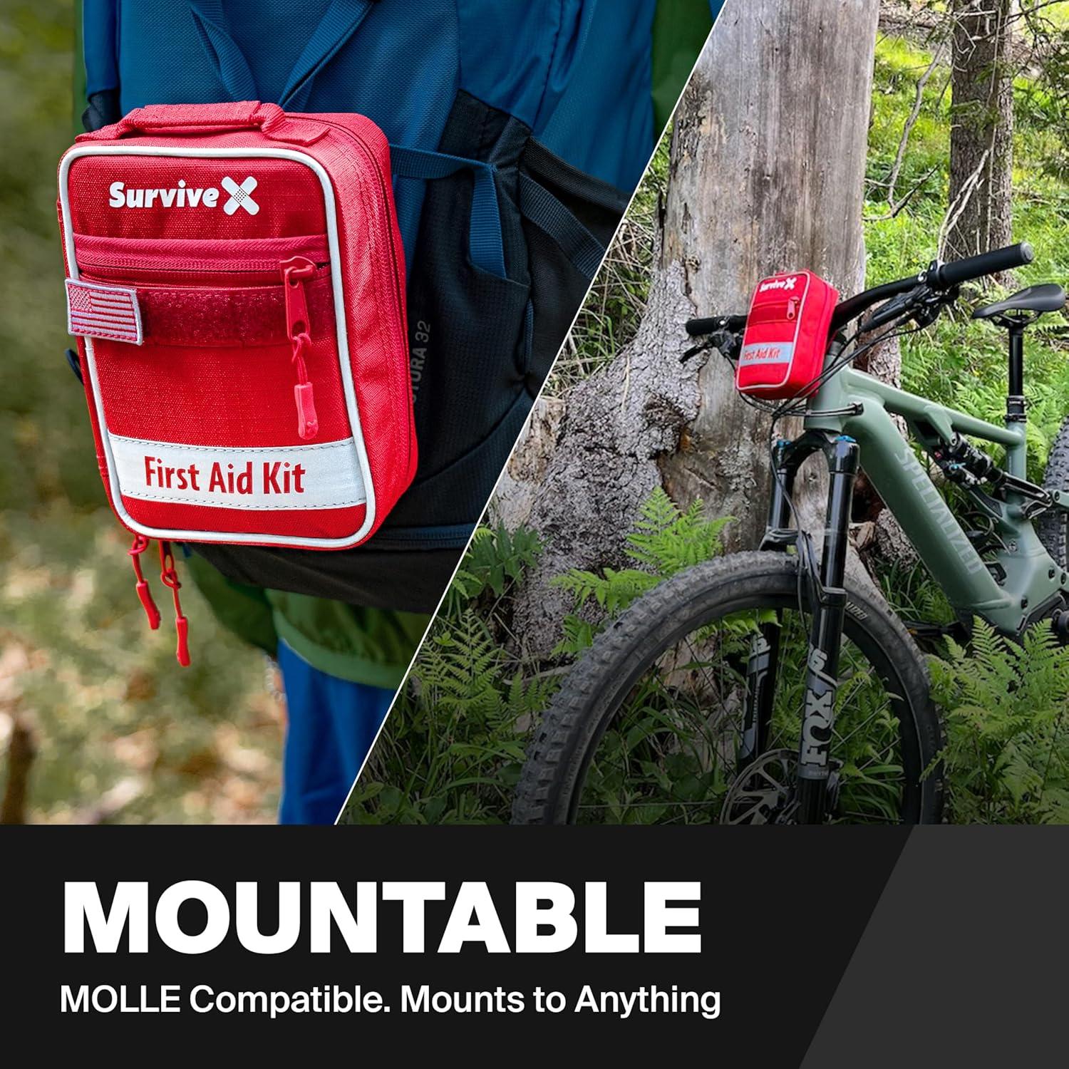 Kit de Primeros Auxilios Compacto SurviveX - 14x9.5x18.5cm