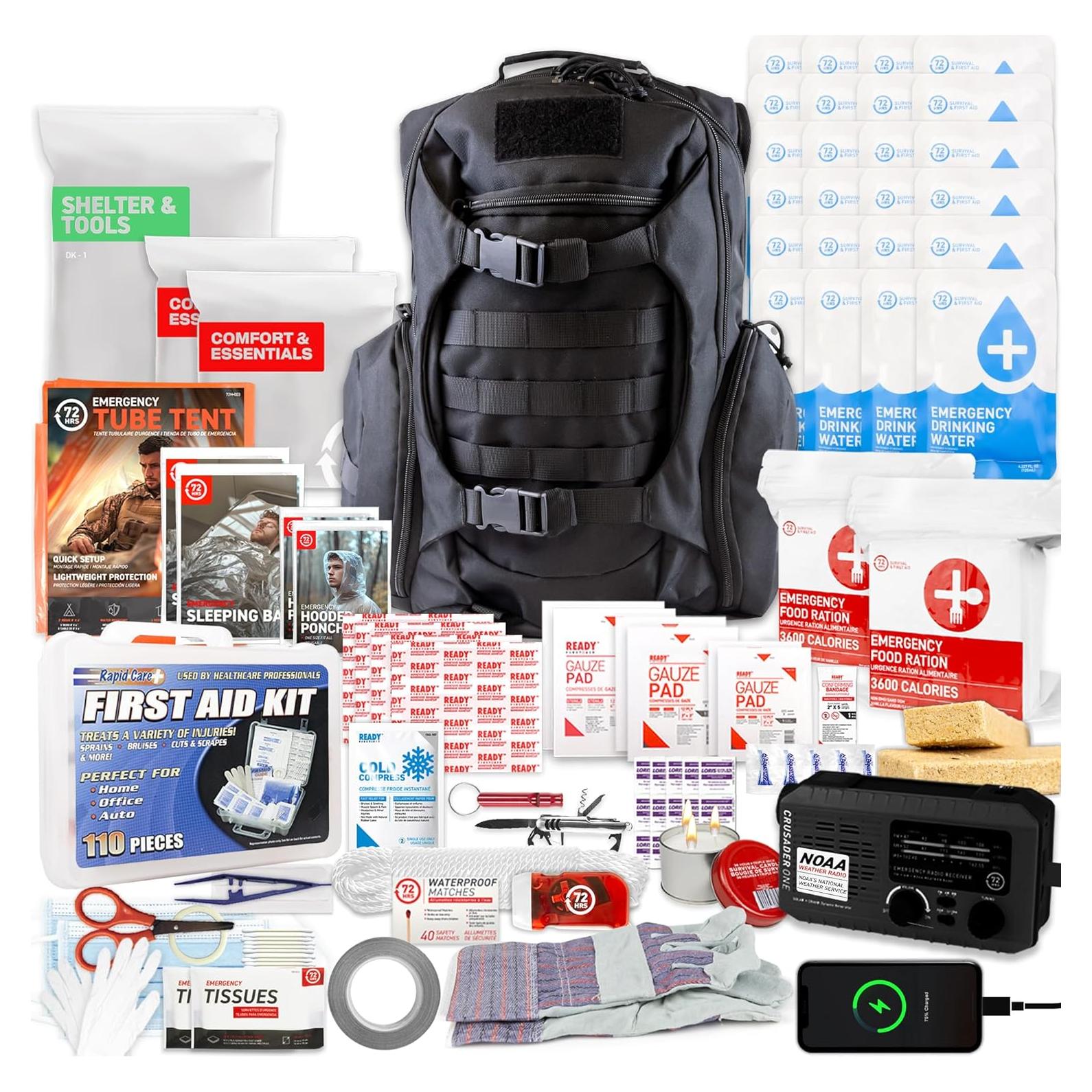 Kit de Supervivencia de Emergencia Deluxe 72 HRS - 2 Personas