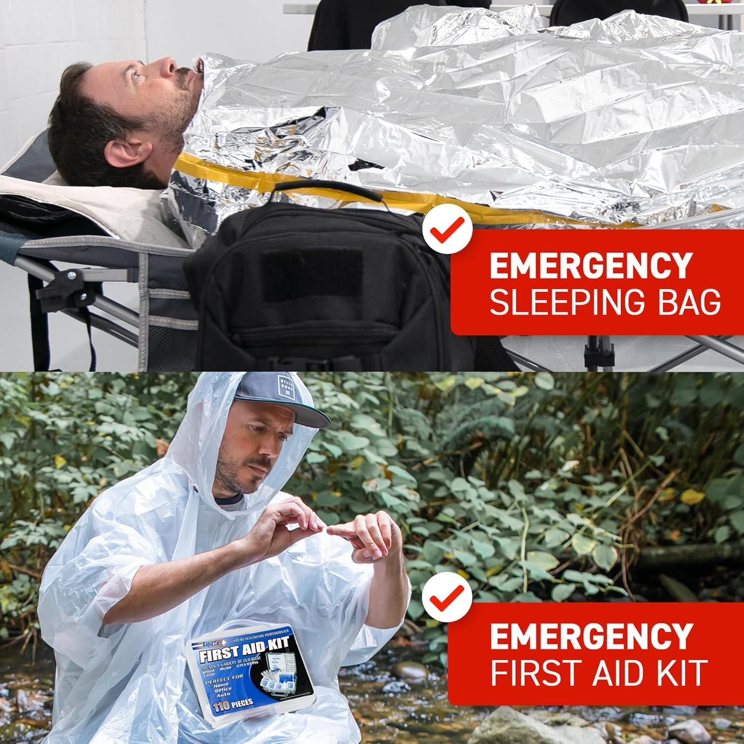 Kit de Supervivencia de Emergencia Deluxe 72 HRS - 2 Personas