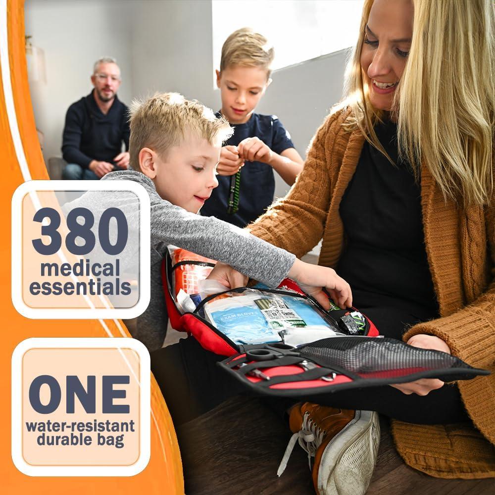 Kit de Primeros Auxilios 380 Piezas EVERLIT CARE Negro