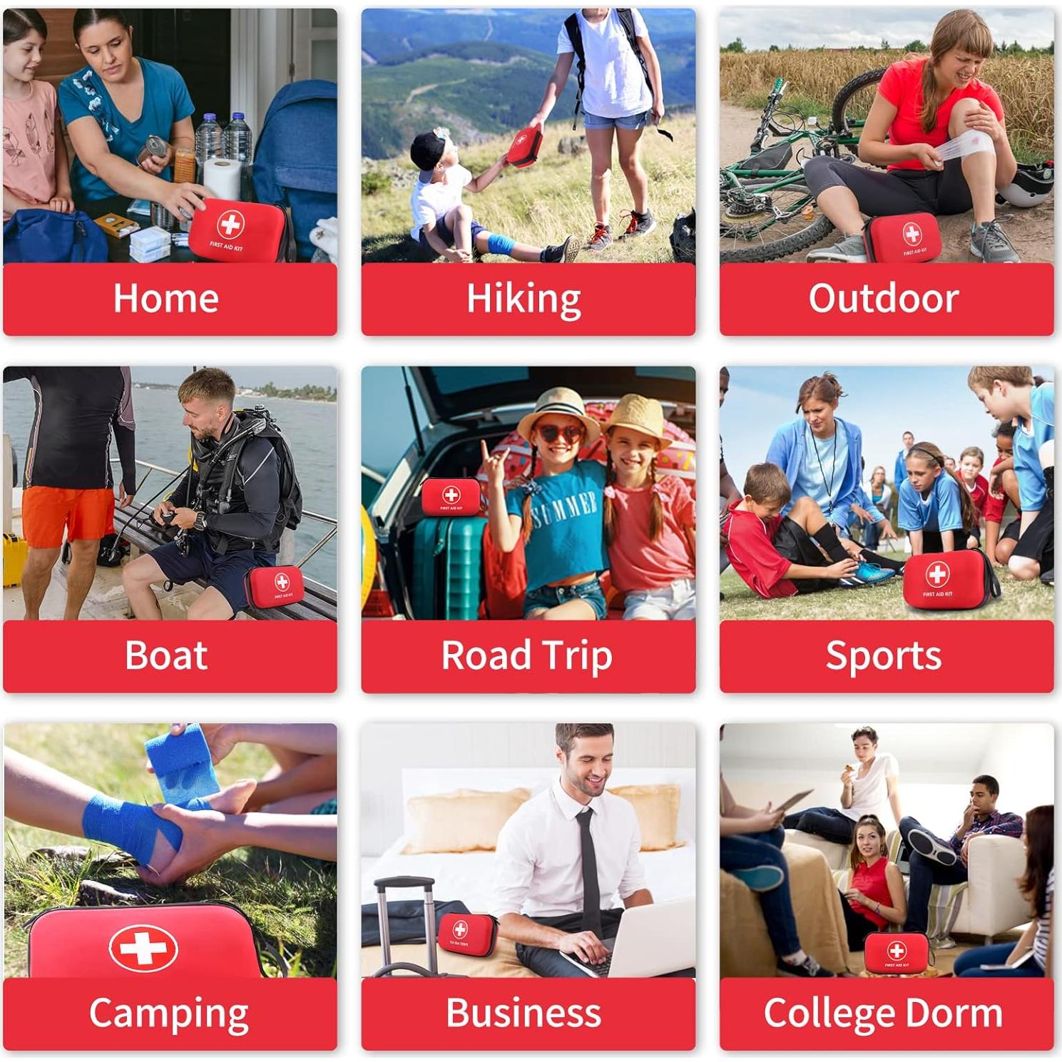 Kit de Primeros Auxilios Pumier Compacto Impermeable 263 Piezas