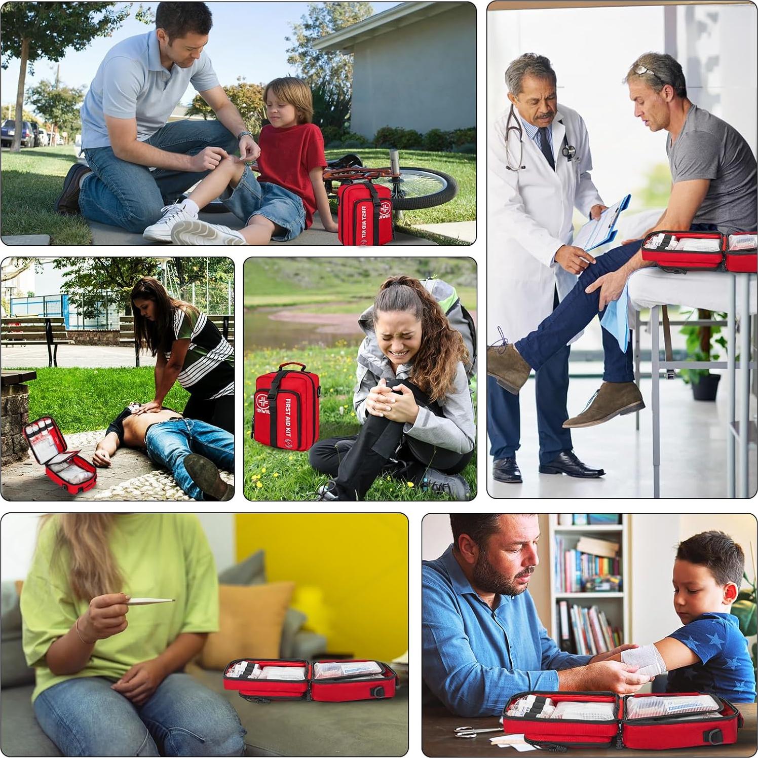 Kit de Primeros Auxilios ITHWIU 400 Piezas Impermeable Rojo