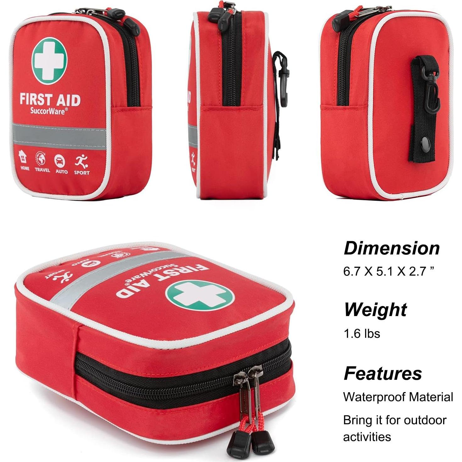 Kit de Primeros Auxilios 130 Piezas SuccorWare - Impermeable y Ligero