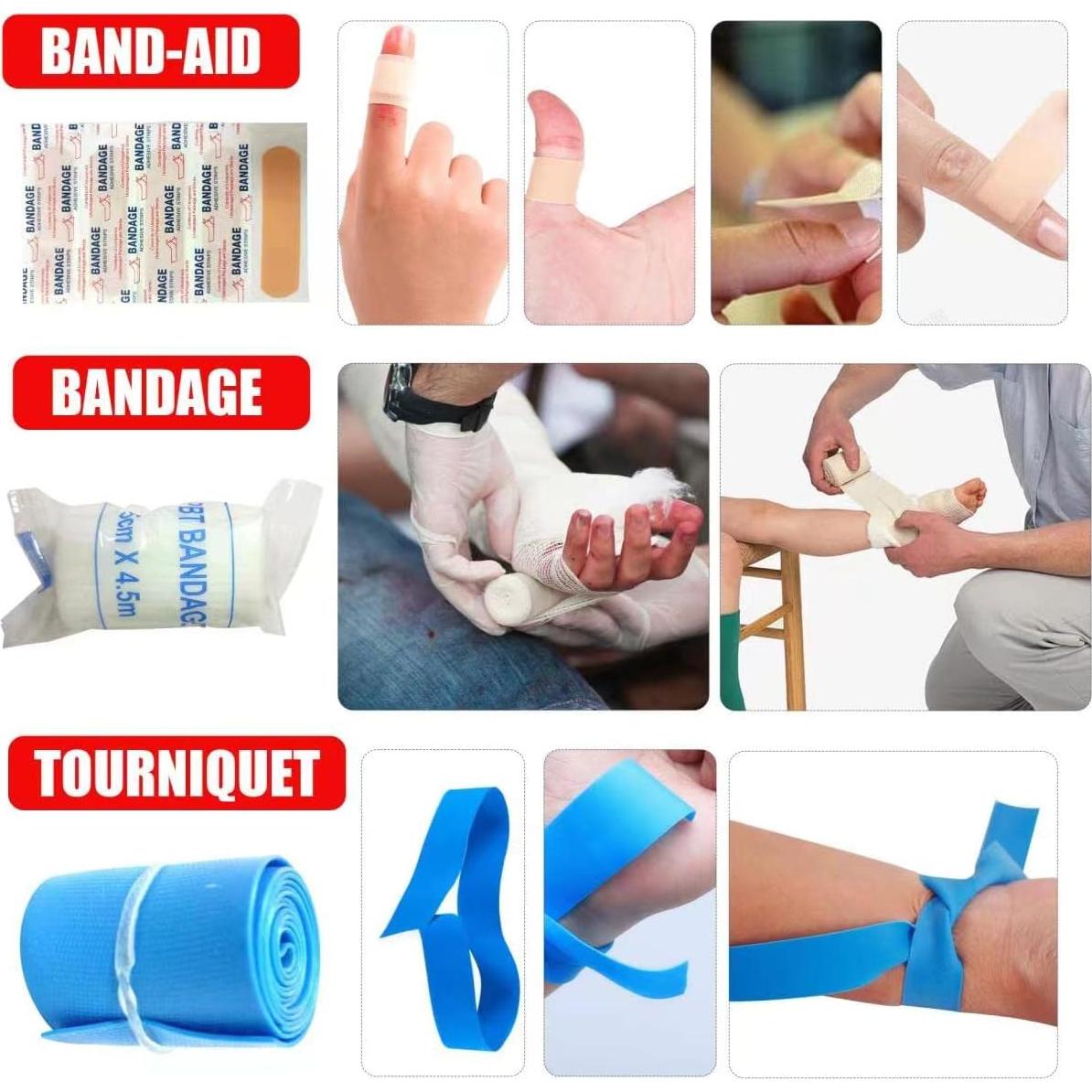 Kit de Primeros Auxilios QILUCKY 94 Piezas Compacto y Ligero