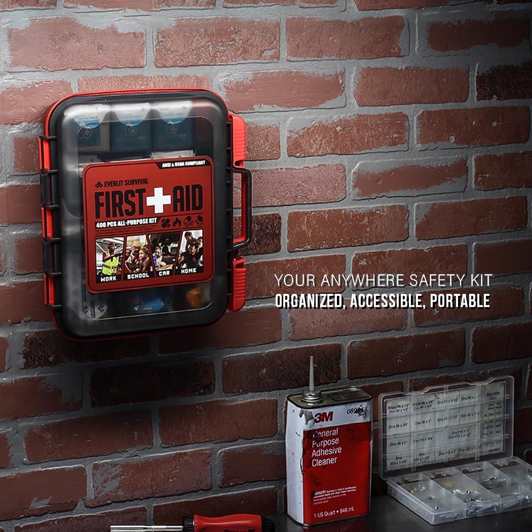 Kit de Primeros Auxilios 400 Pcs EVERLIT para Emergencias