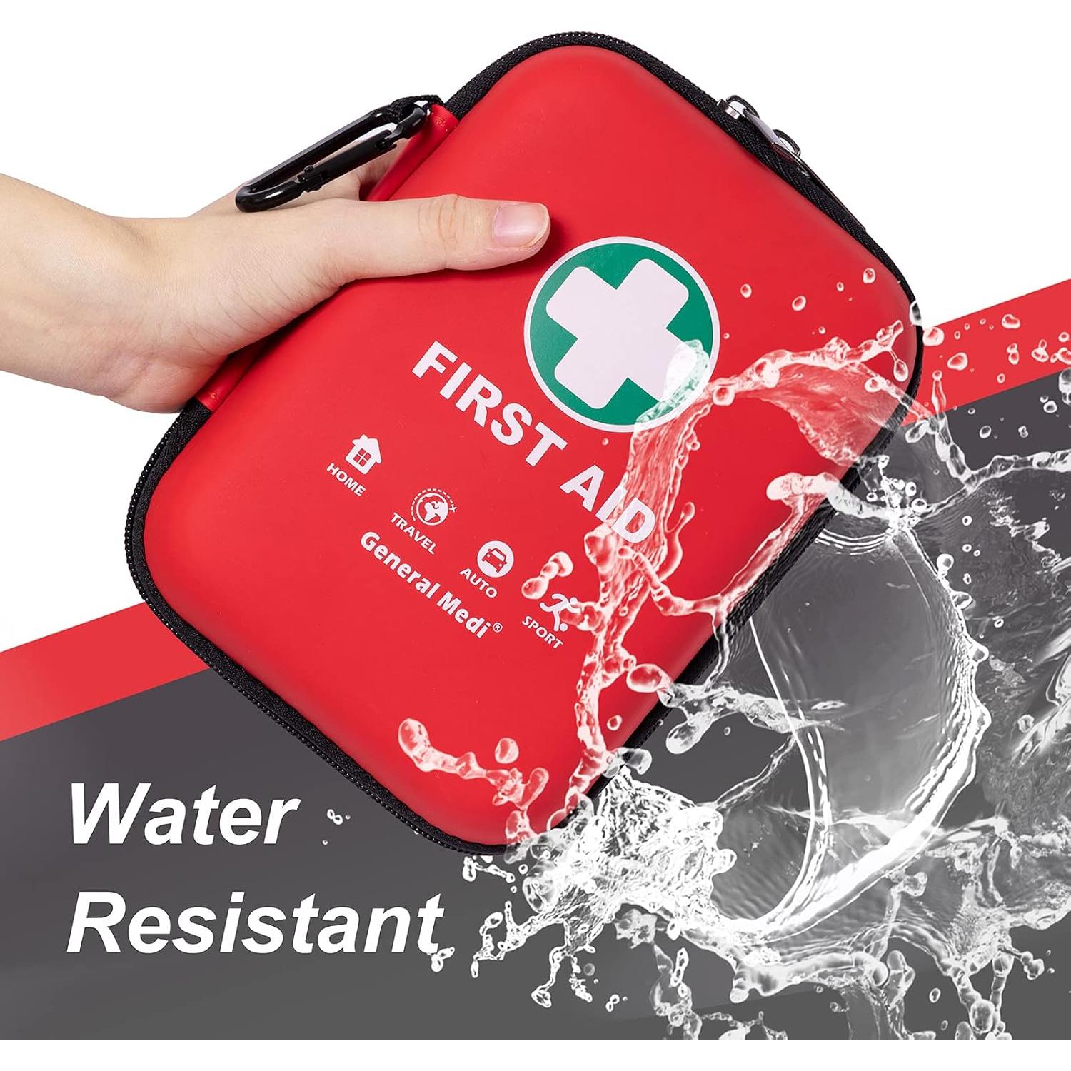 Kit de Primeros Auxilios General Medi - 170 Piezas - Rojo