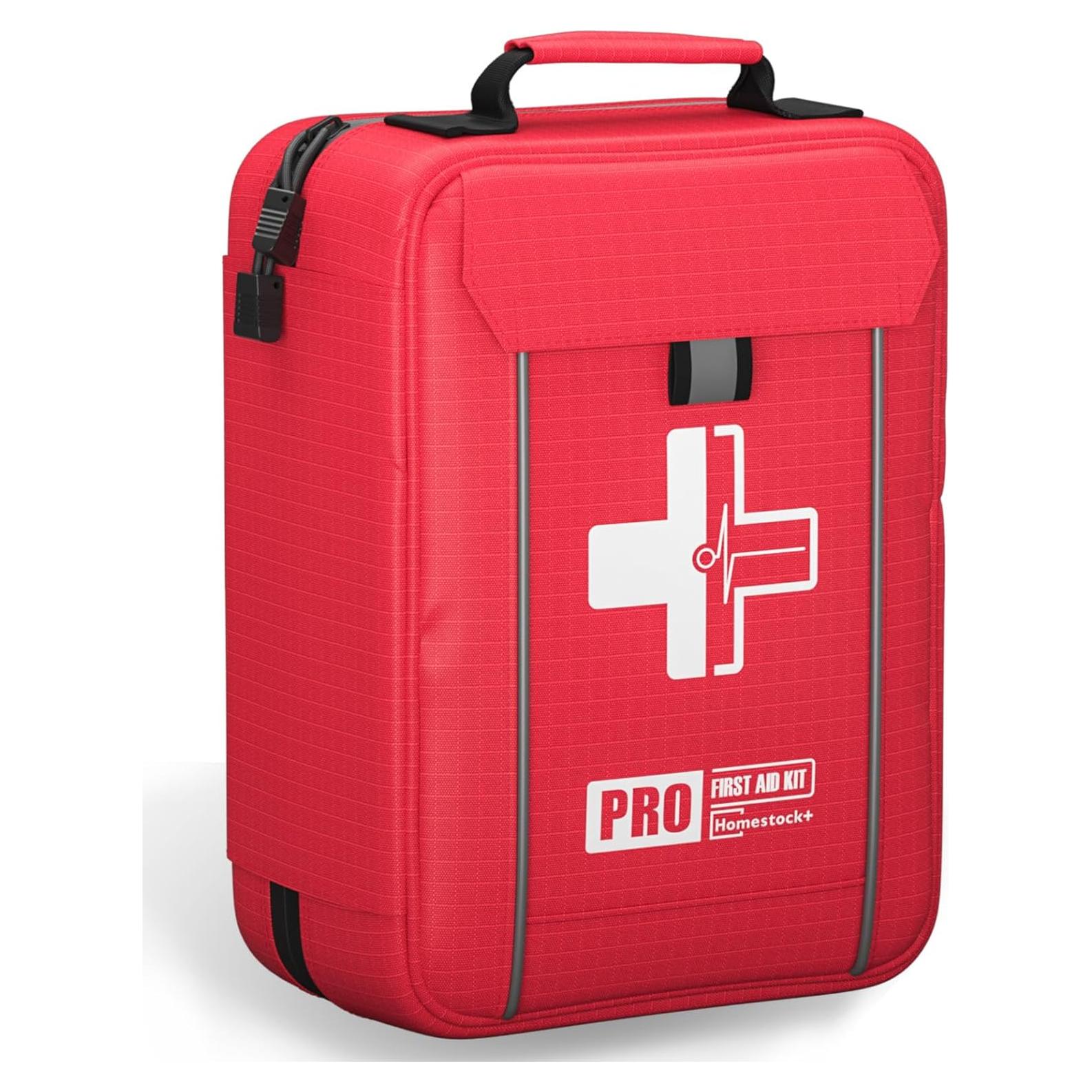 Kit de Primeros Auxilios Homestock+ Grande con Compartimentos Etiquetados