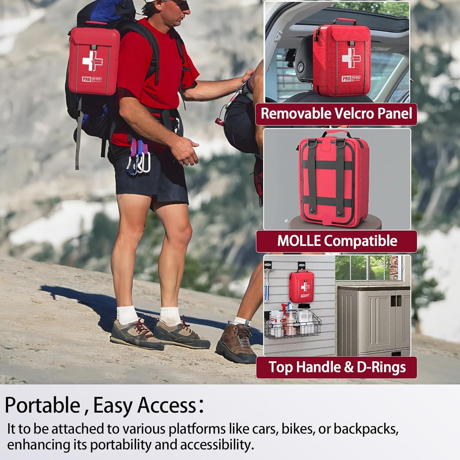 Kit de Primeros Auxilios Homestock+ Grande con Compartimentos Etiquetados