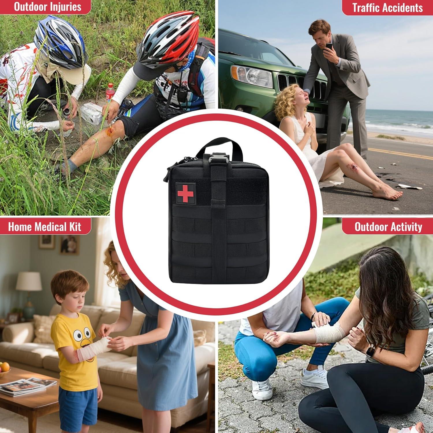 Kit de Primeros Auxilios Táctico JUMAHE 17.99x8x24.99cm Negro