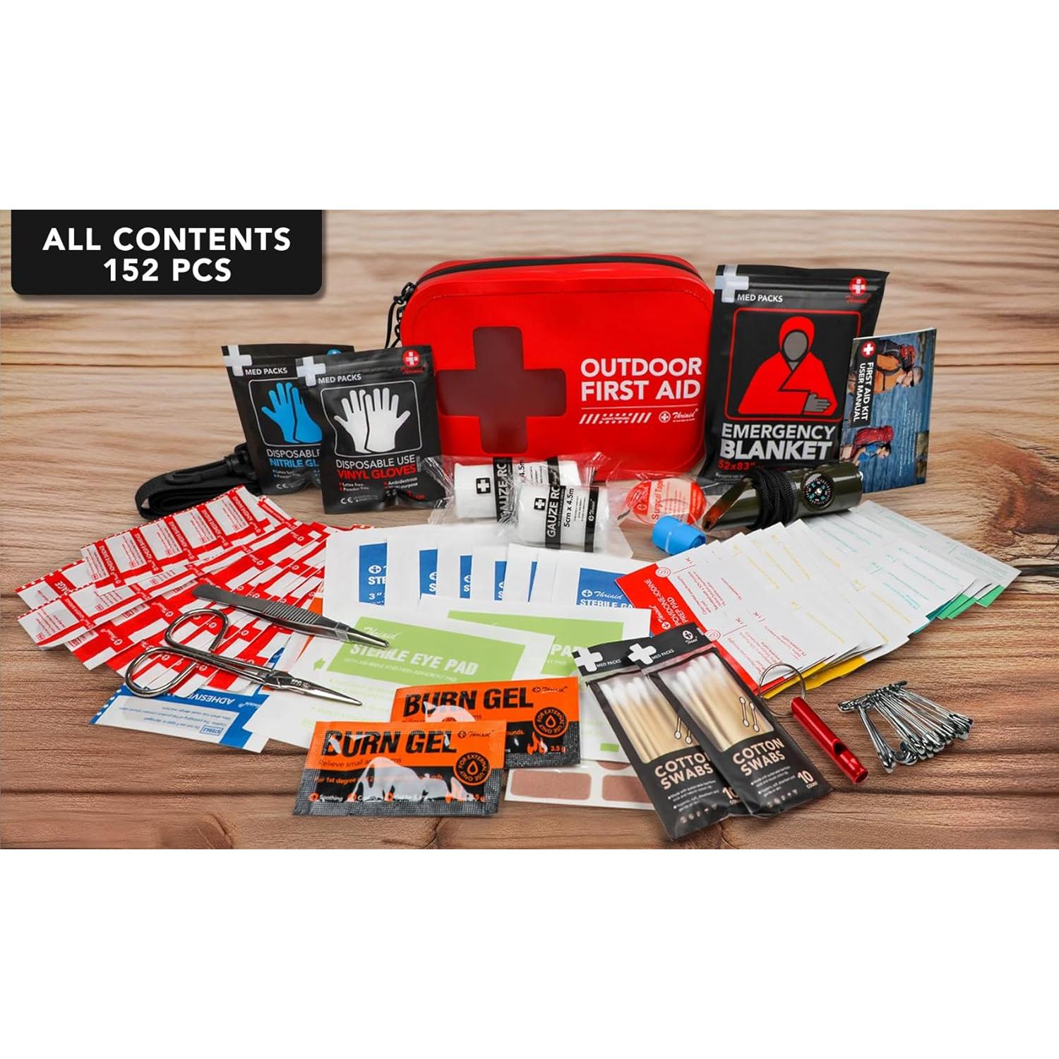 Kit de Primeros Auxilios 152 PCS THRIAID Impermeable 18.7x13 cm