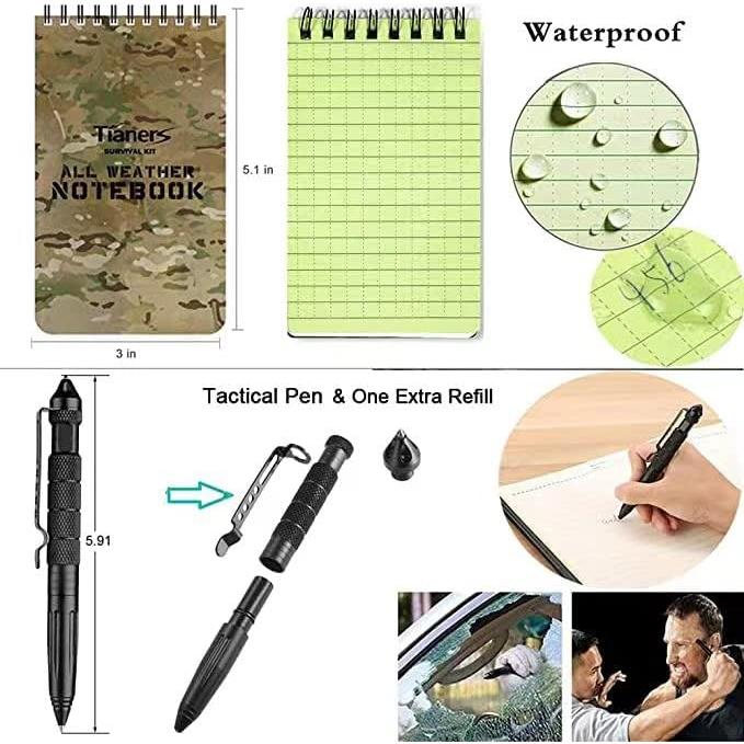 Kit de Supervivencia 16 en 1 Tianers - Herramientas EDC Compactas