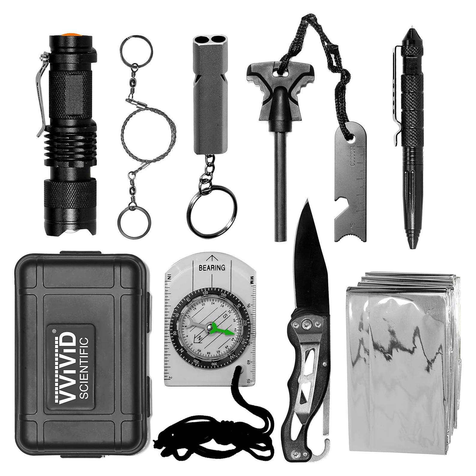 Kit de Supervivencia Táctico VViViD 10 en 1 para Camping