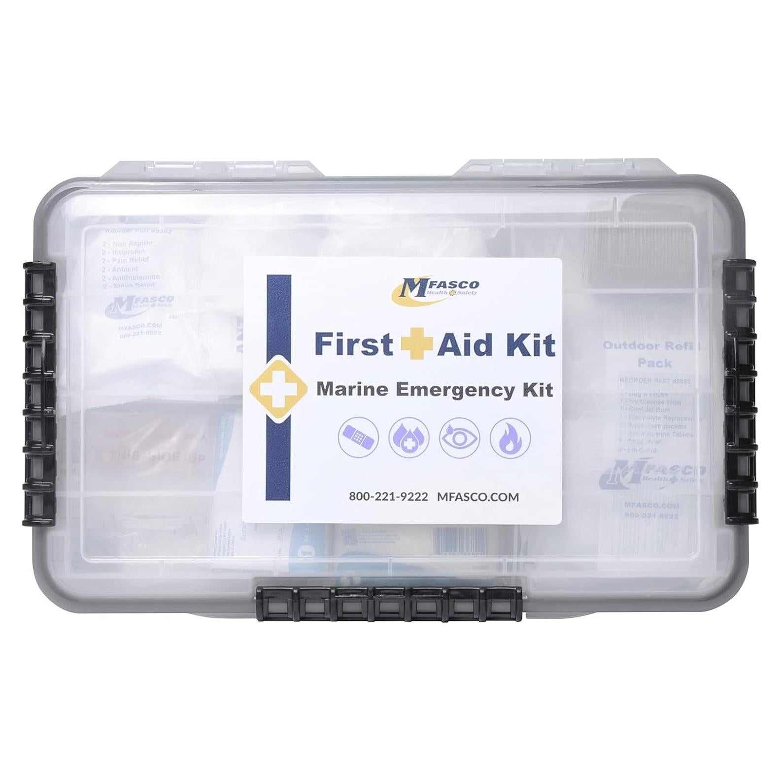 Kit de Primeros Auxilios Marinos MFASCO - Impermeable 326 Piezas