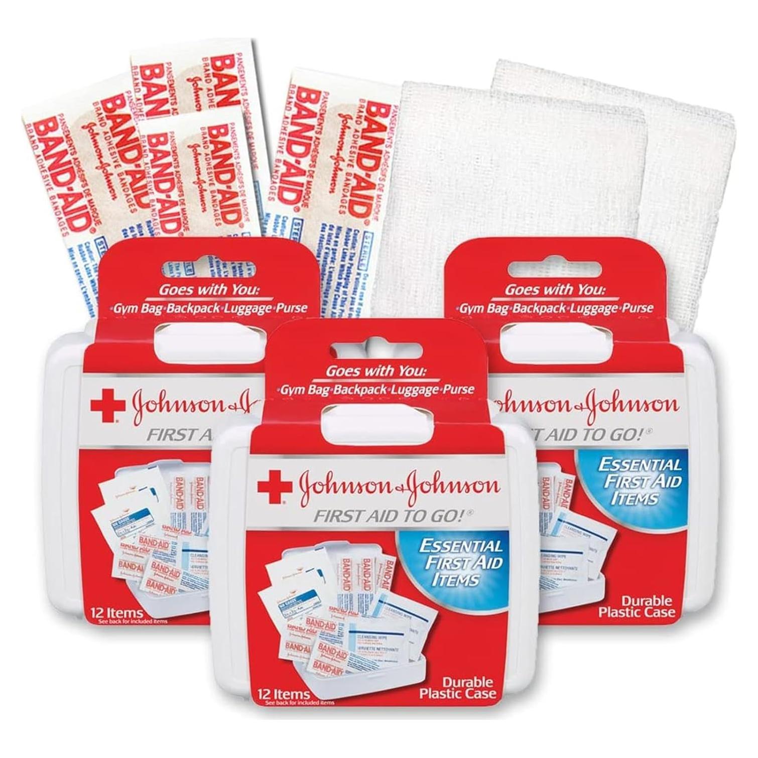 Kit de Primeros Auxilios Johnson & Johnson Viaje - Paquete de 3